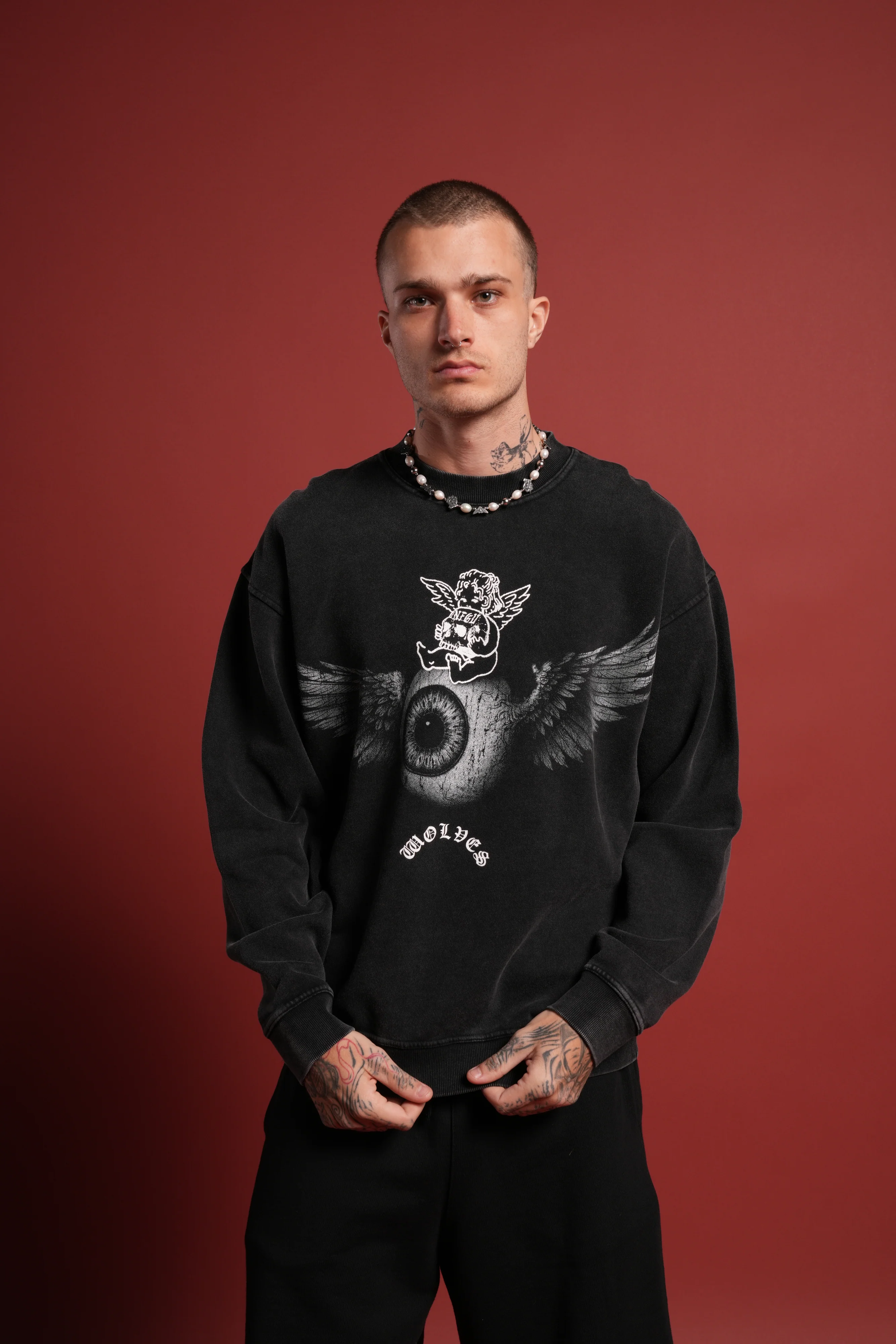 Flight Club London Crewneck in Black - Image 4