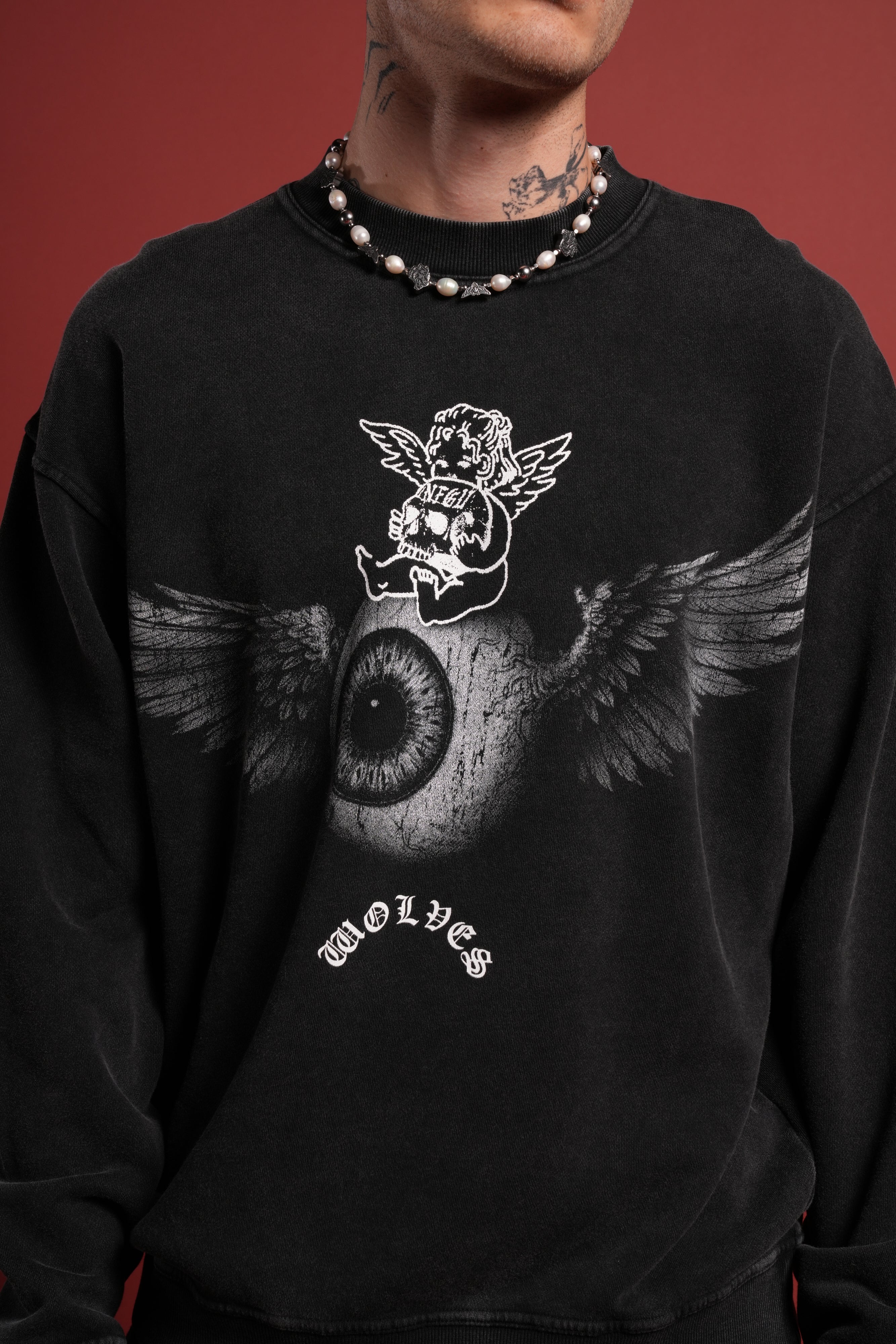 Flight Club London Crewneck in Black - Image 7