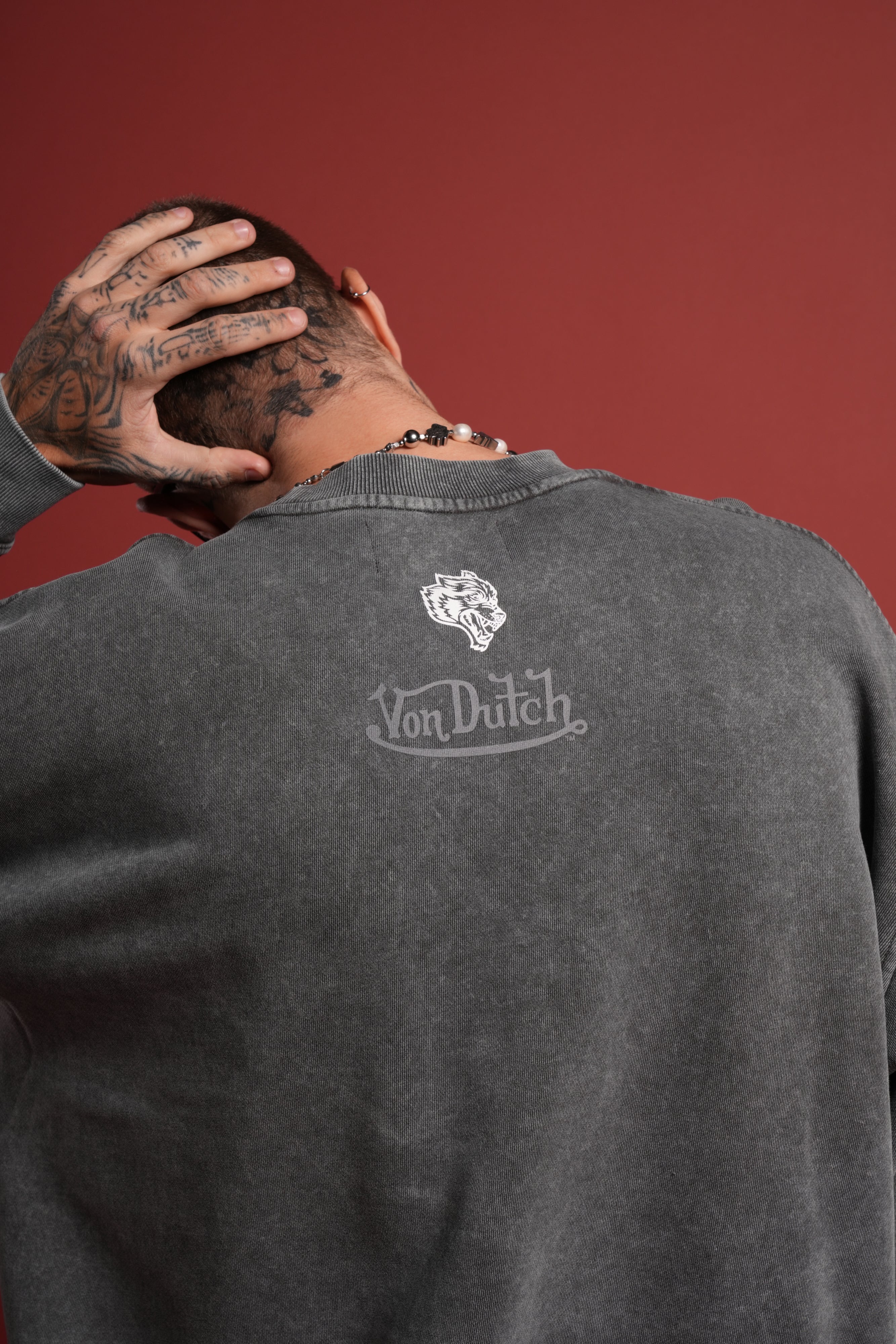 Flight Club London Crewneck in Wolf Gray - Image 6