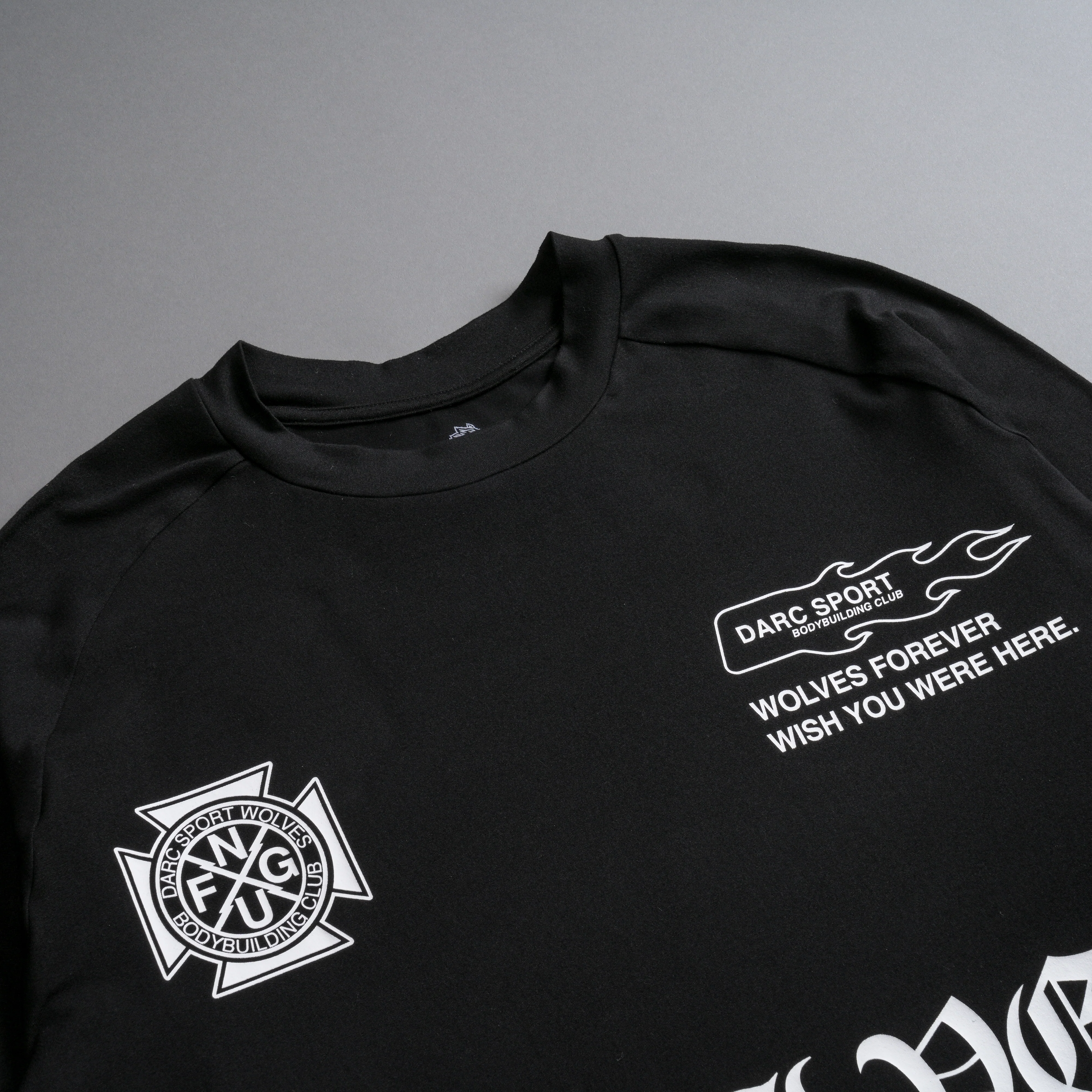 Forged "Dry Wolf" Raglan Tee in Black - Image 8