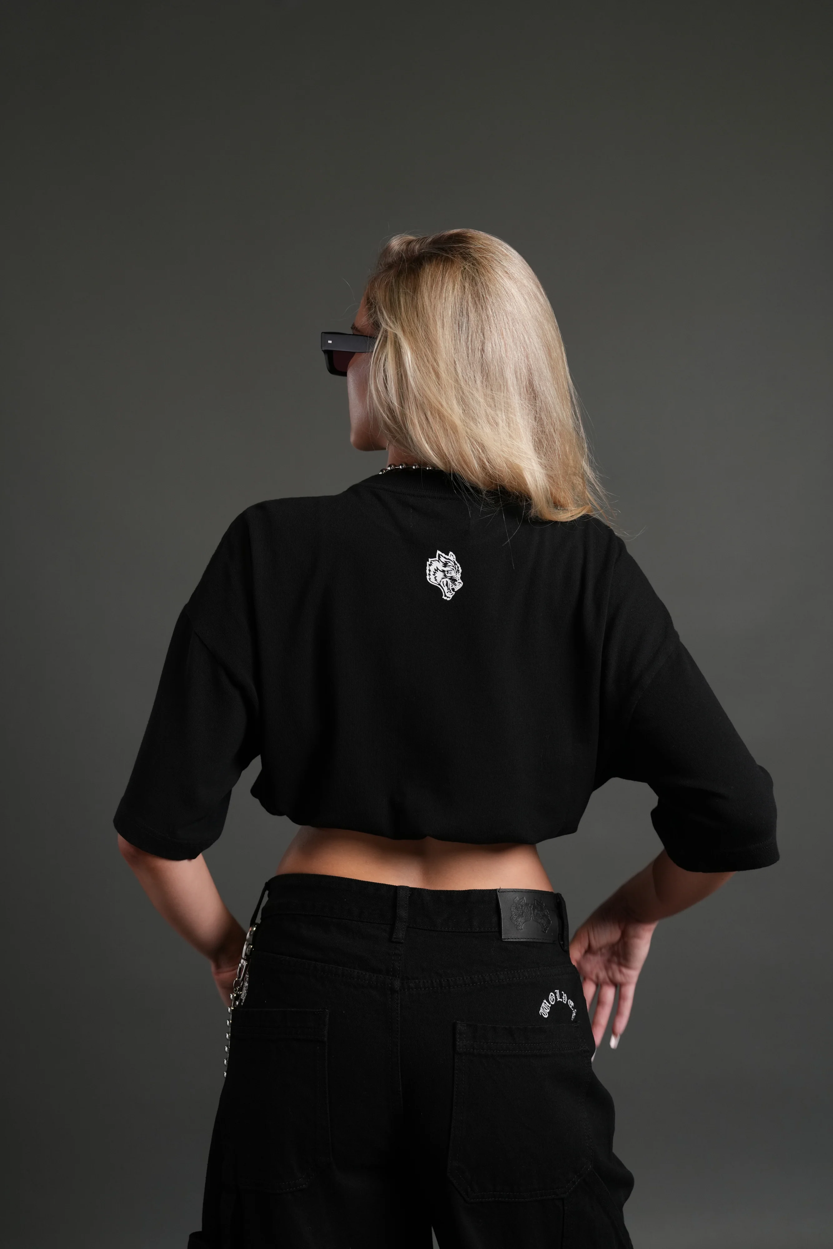 Forged From Iron Bungee Cropped Tee in Black - Image 2