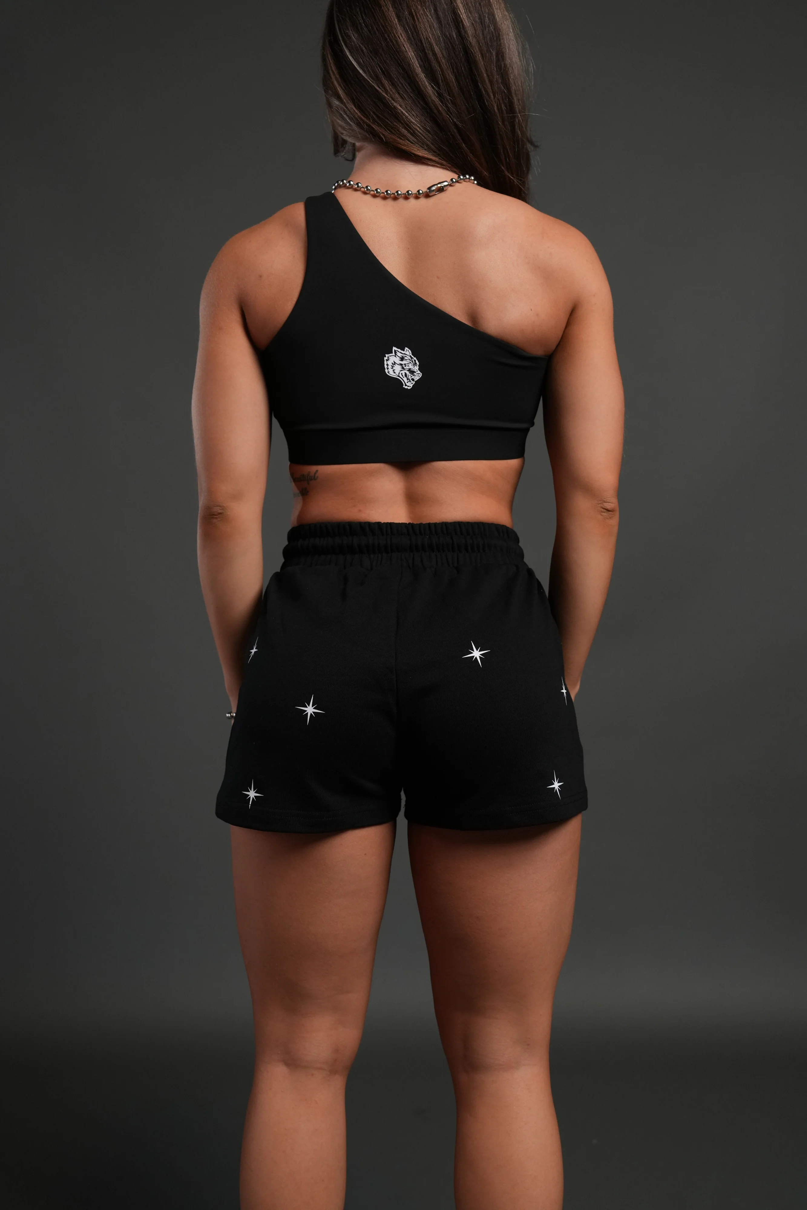 FRVR In The Stars Comfy Sweat Shorts in Black - Image 3