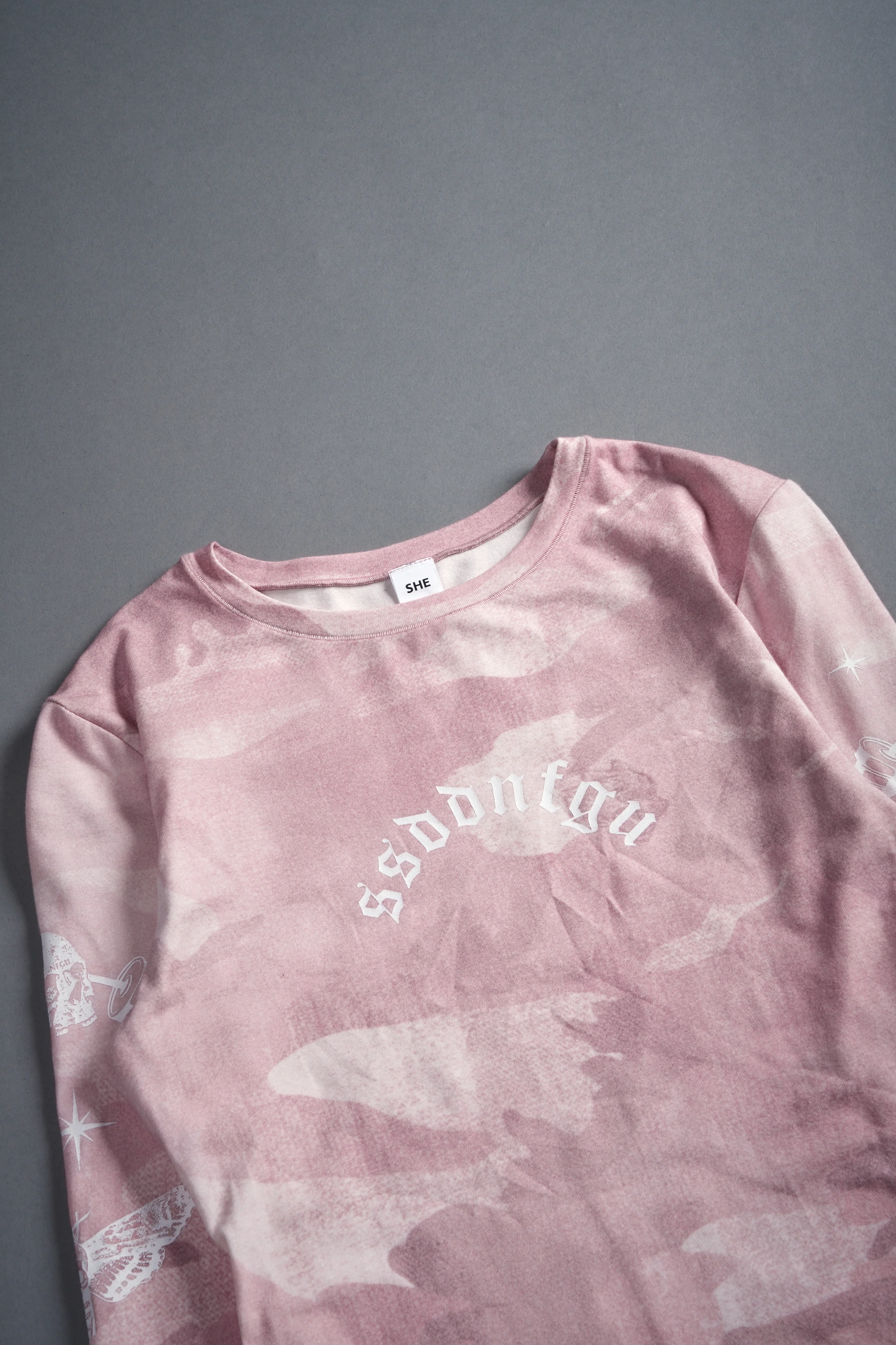 FRVR in the Stars "Eden" L/S Tee in Blush Vintage Woodland Camo - Image 4