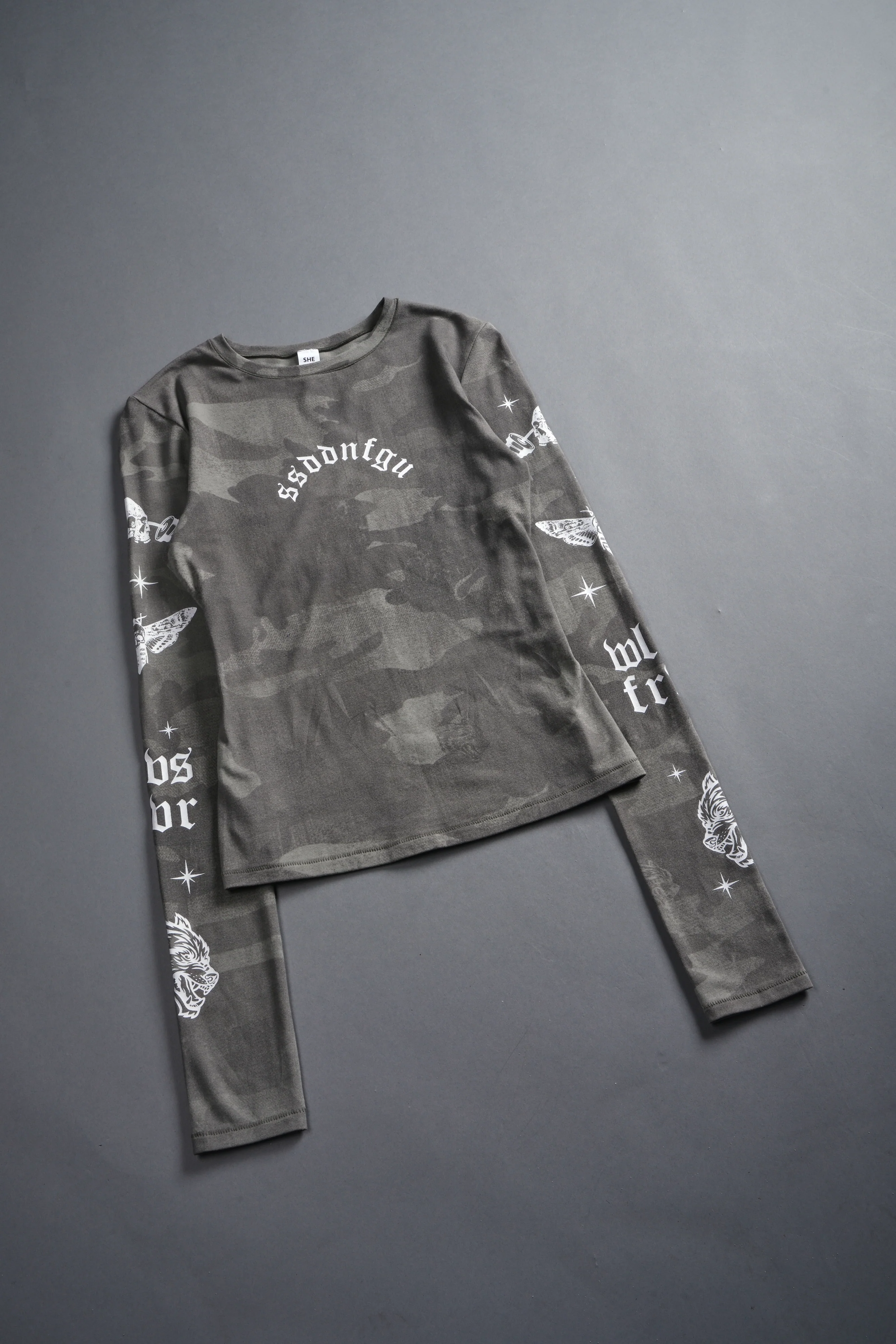 FRVR in the Stars "Eden" L/S Tee in Lush Vintage Woodland Camo - Image 3