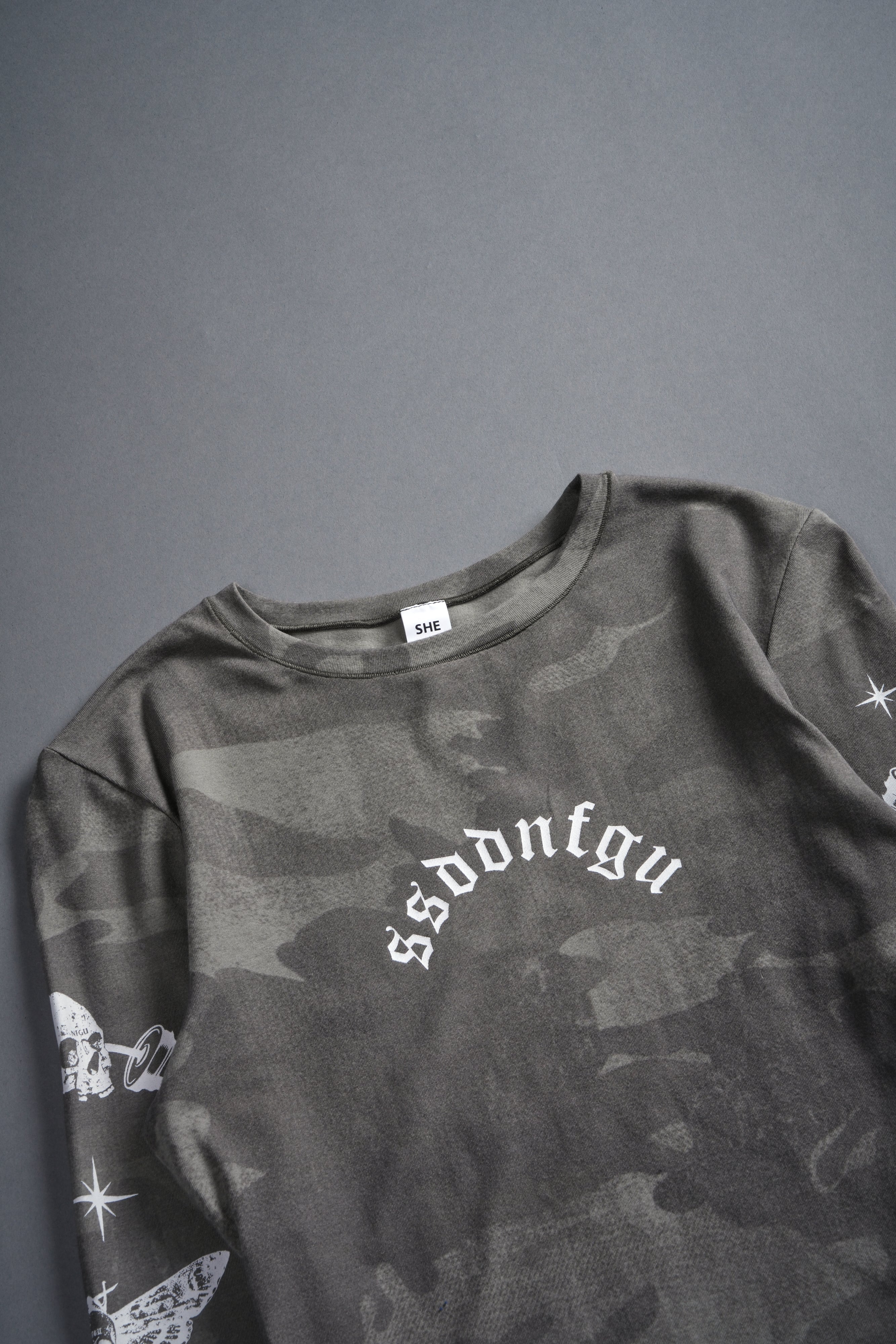 FRVR in the Stars "Eden" L/S Tee in Lush Vintage Woodland Camo - Image 4