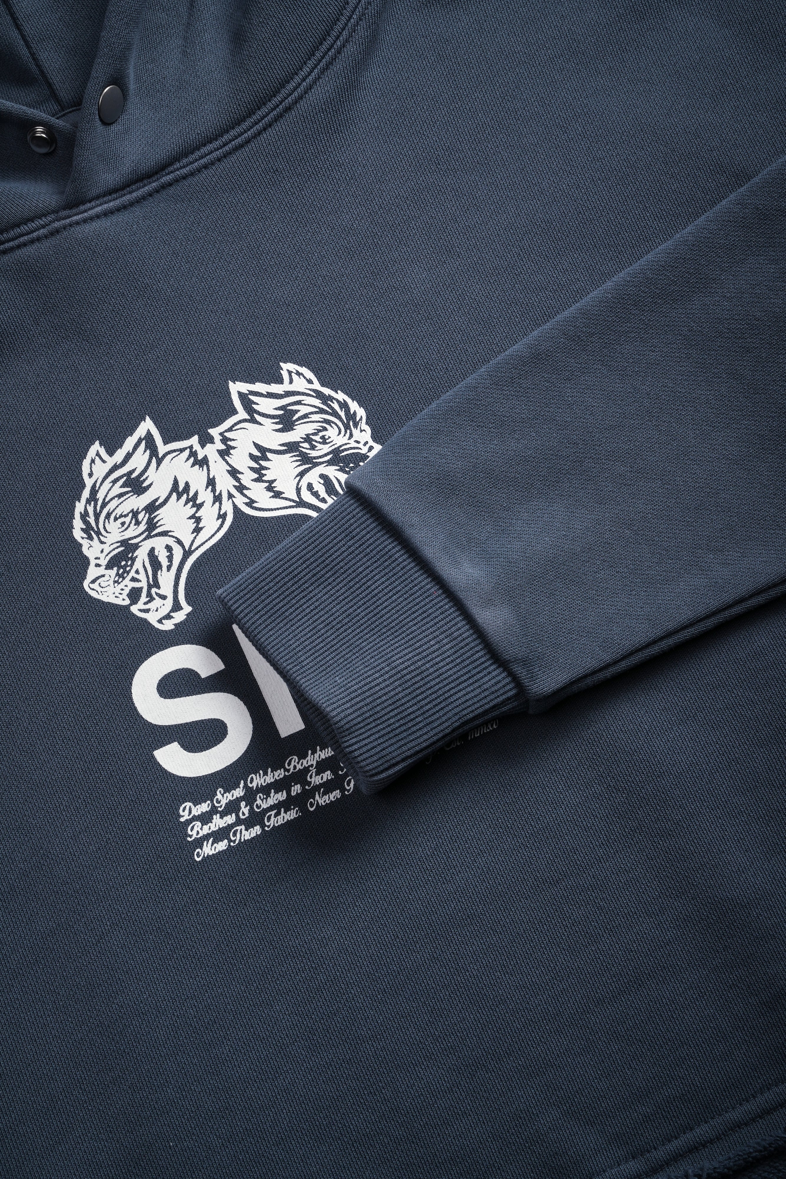 Gritty "Pierce" (Cropped) Hoodie in Darc Blue - Image 8