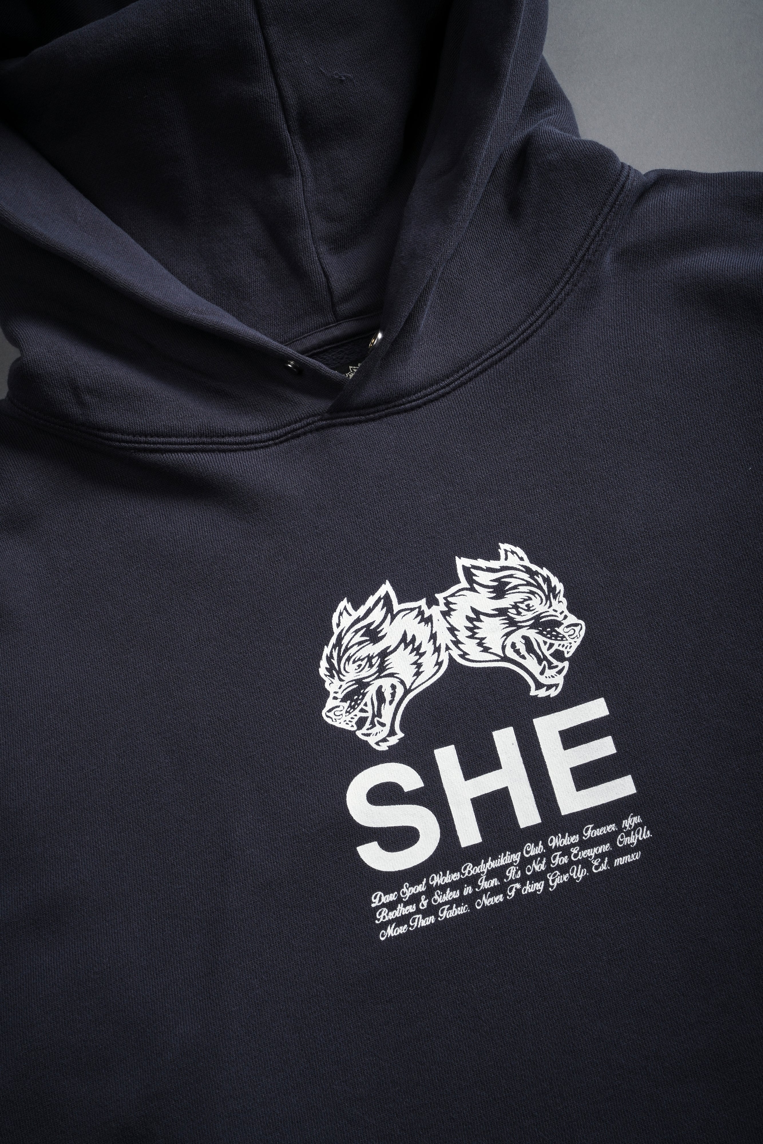 Gritty "Pierce" (Cropped) Hoodie in Midnight Blue - Image 8