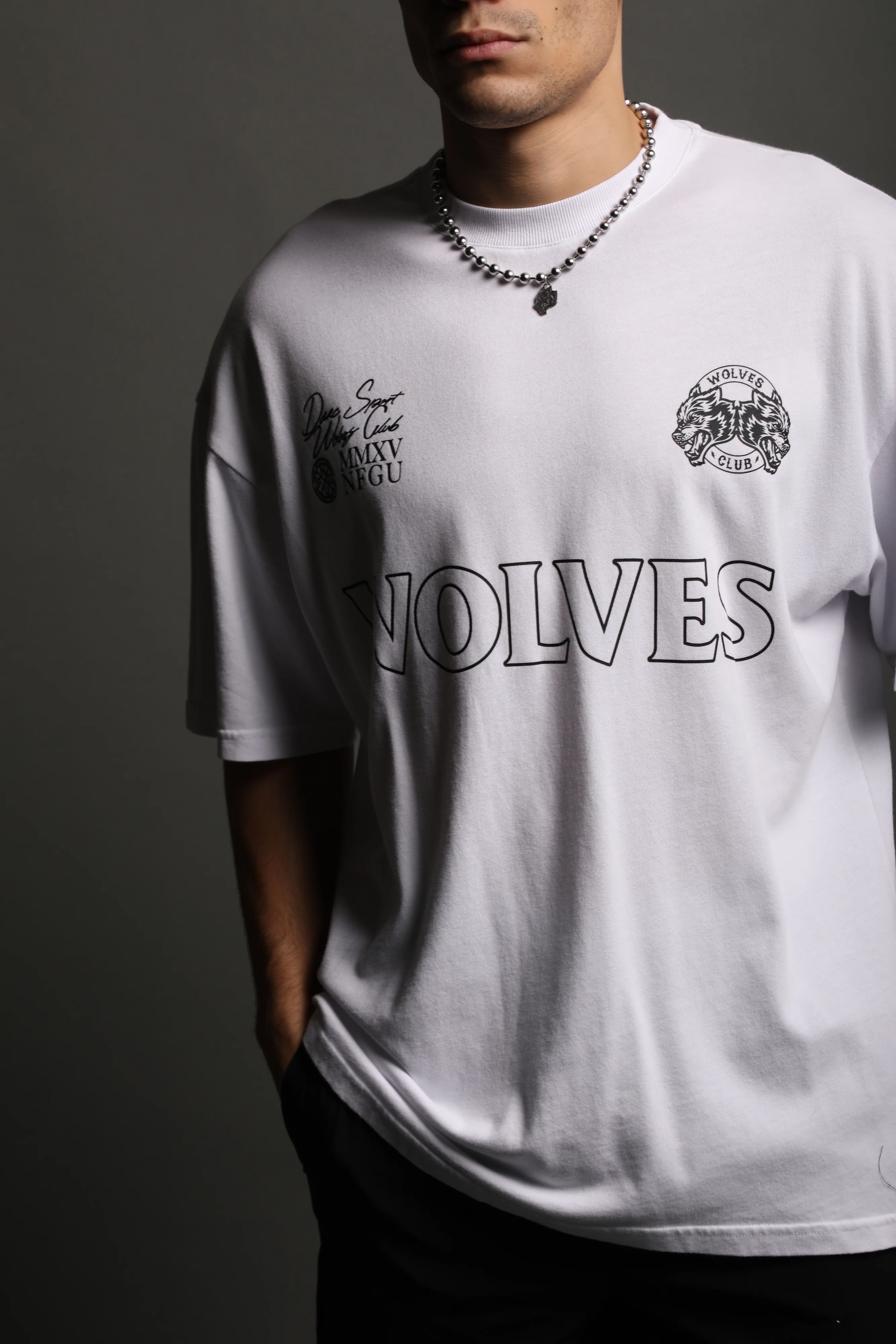 Grounded "Premium" Oversized Tee in White - Image 6