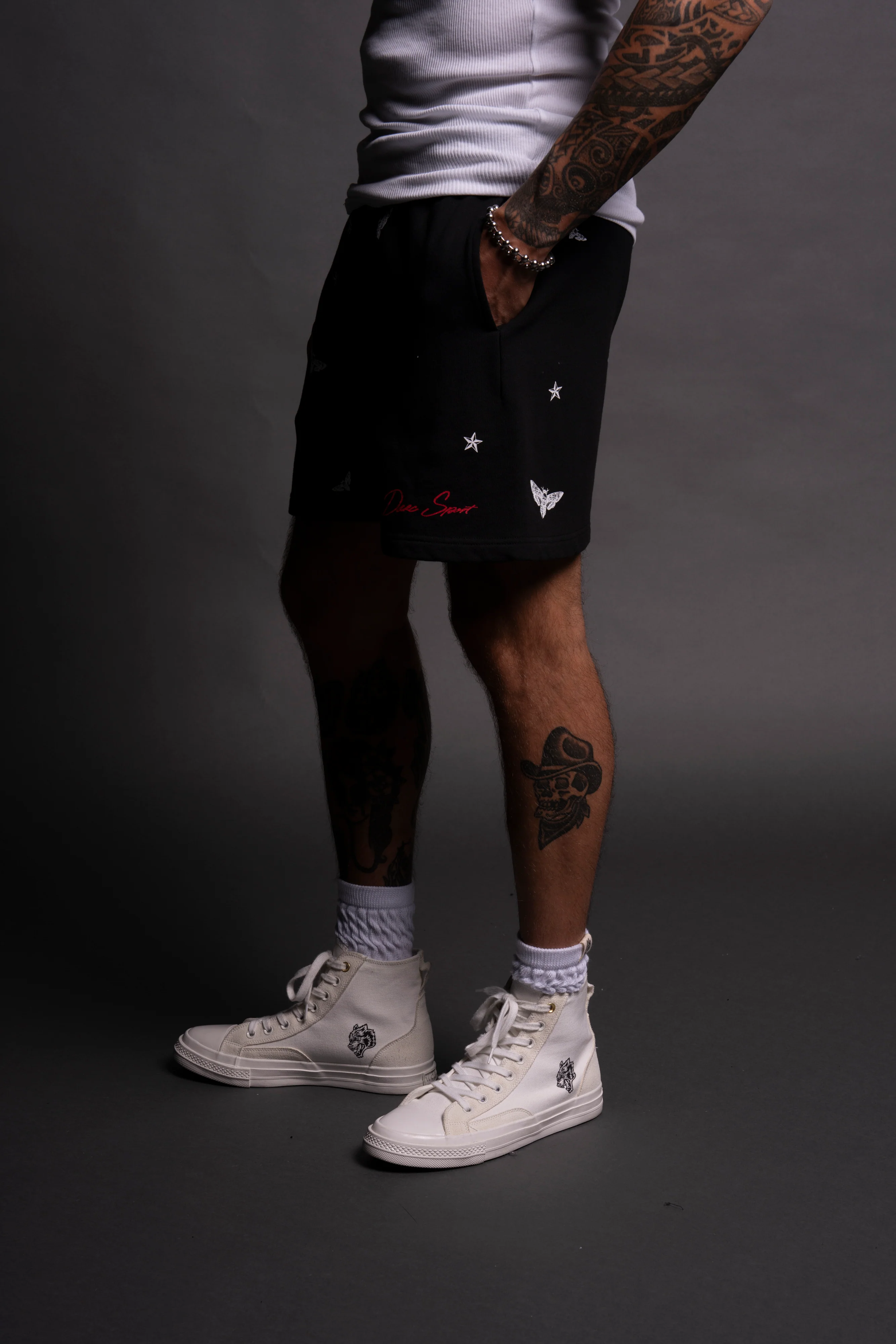 Guidance Post Lounge Sweat Shorts in Black - Image 6