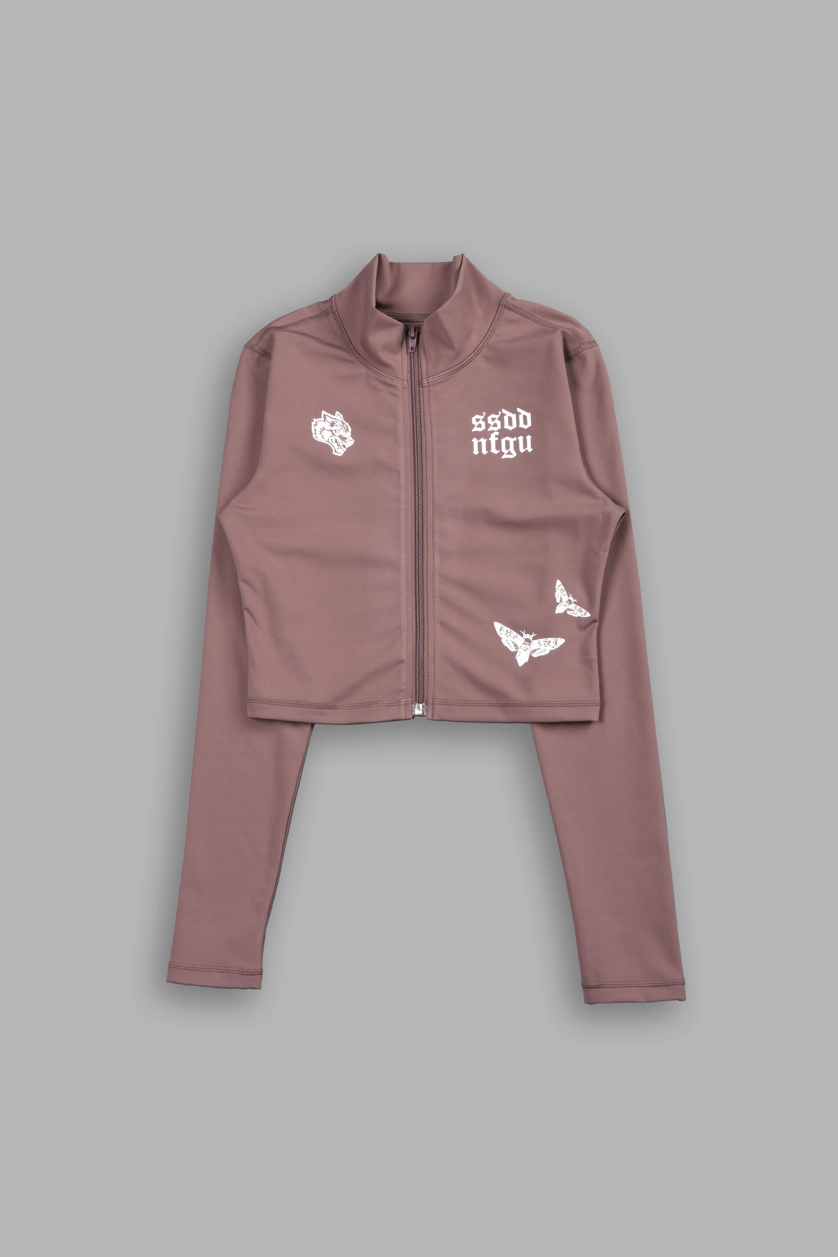 Guidance Tana "Energy" Zip Mockneck in Shadow Mauve - Image 3