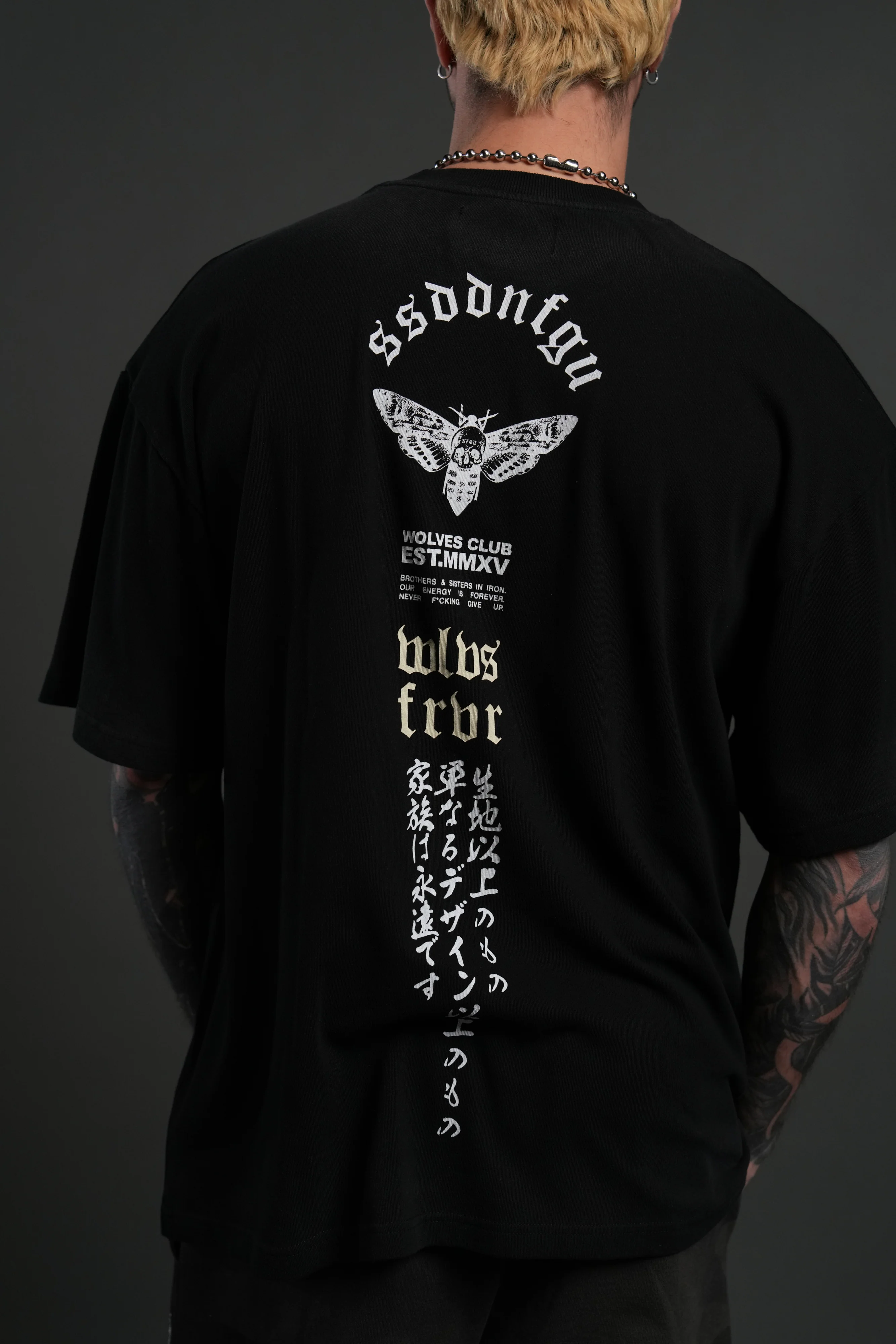 Hannya Inferno "Premium" Oversized Tee in Black Sun Fade - Image 8
