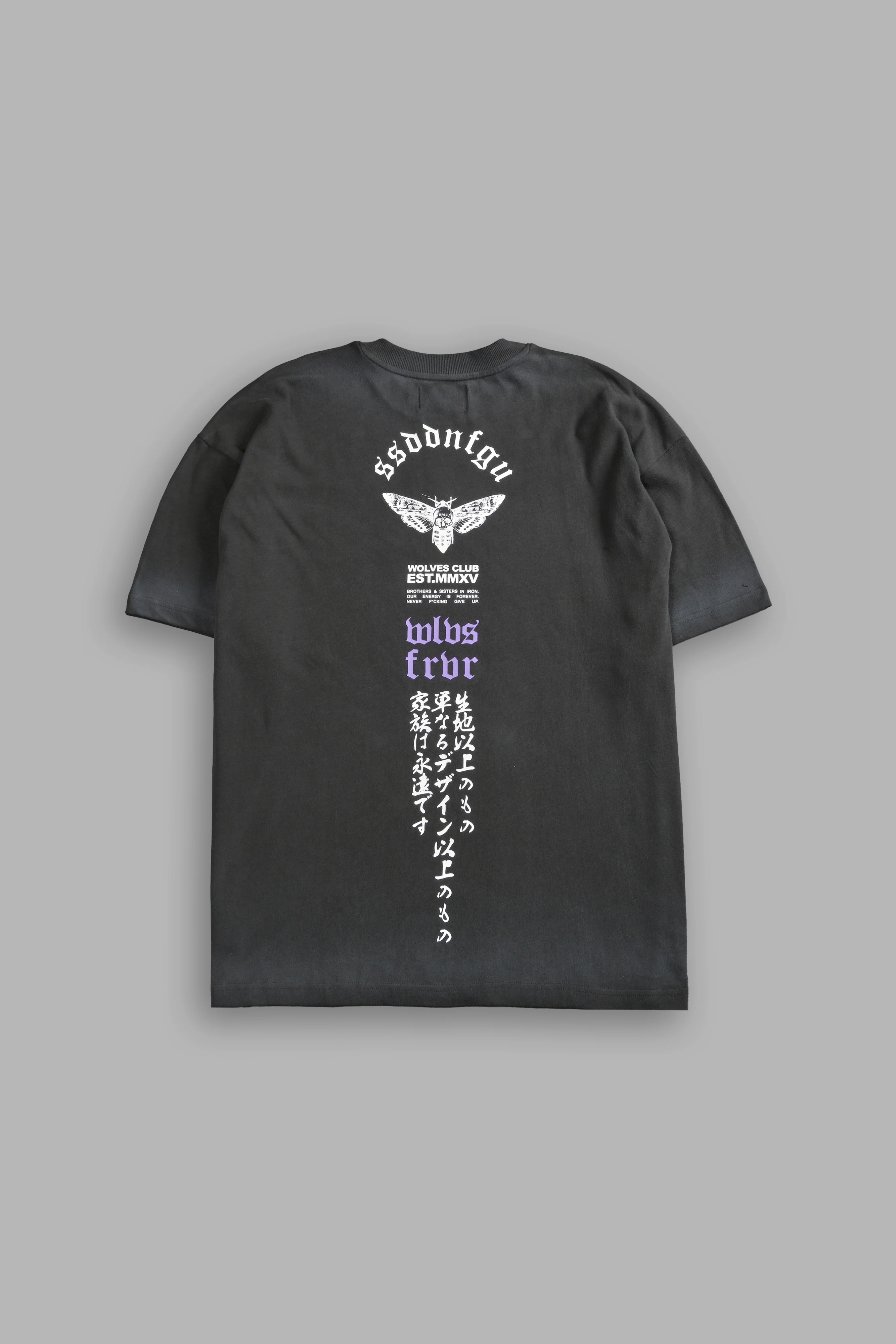 Hannya Inferno "Premium" Oversized Tee in Wolf Gray Sun Fade - Image 3