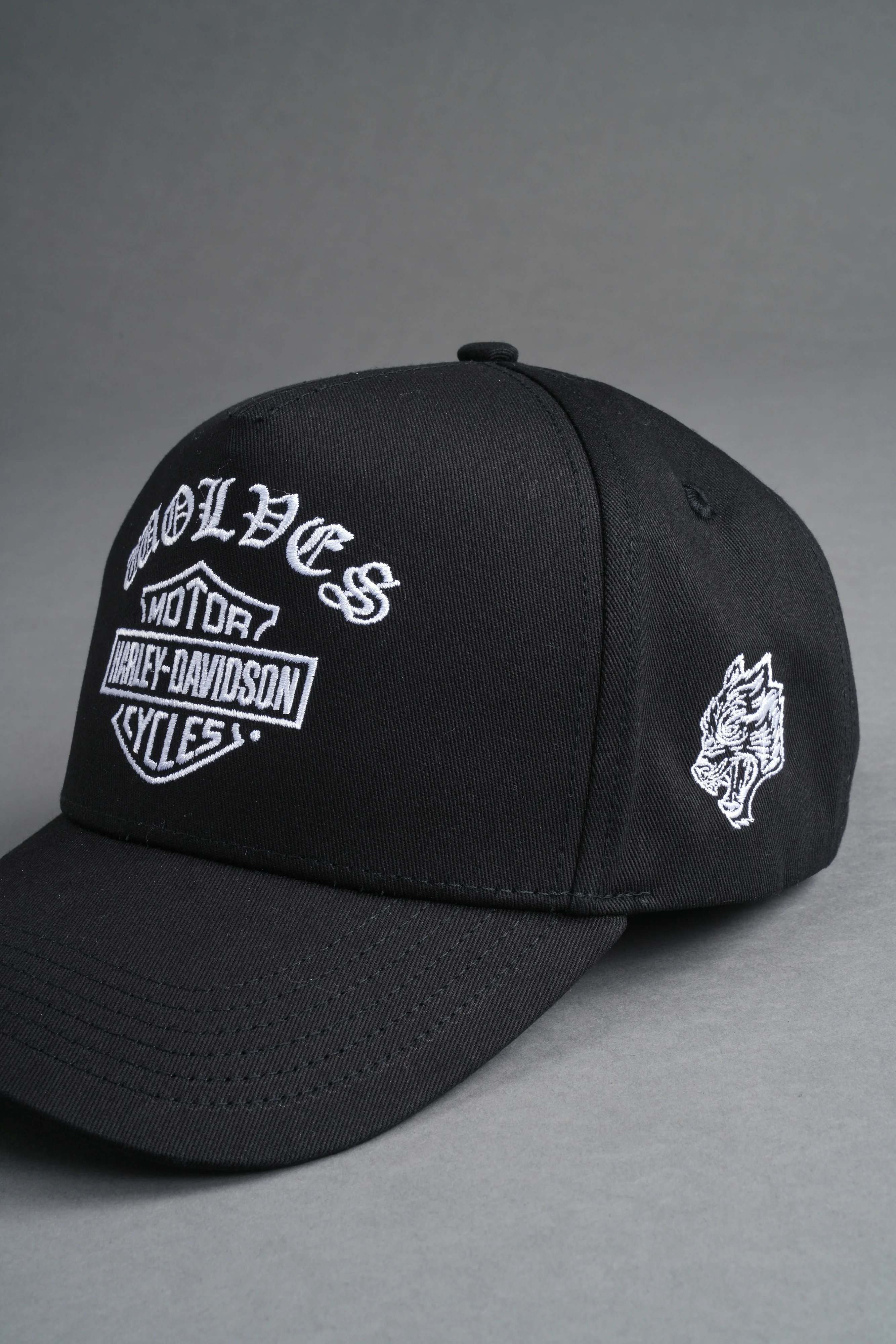Harley-Davidson Wolves 5 Panel Hat in Black - Image 5