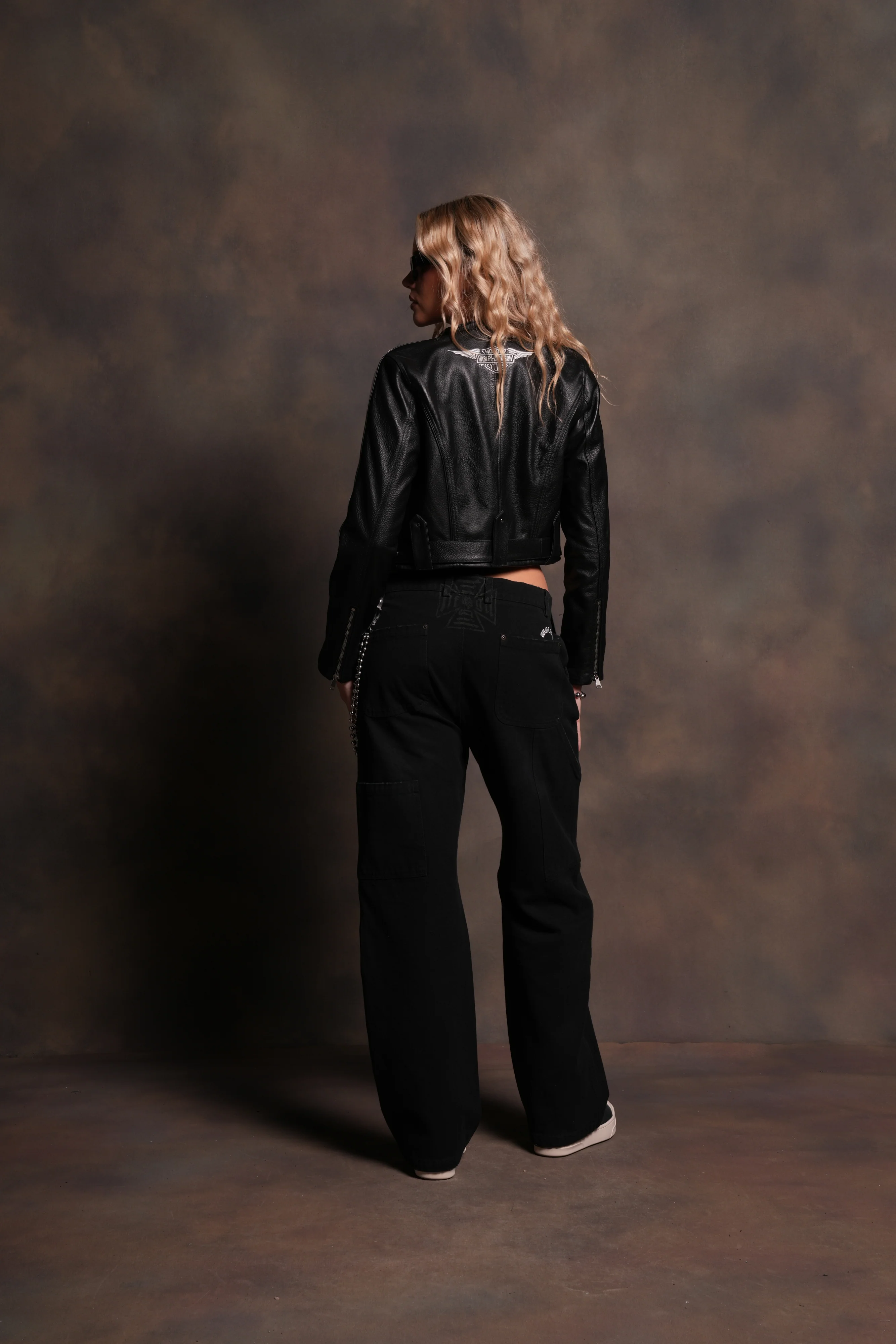 Harley-Davidson Wolves Celina Moto Jacket in Black/White - Image 6