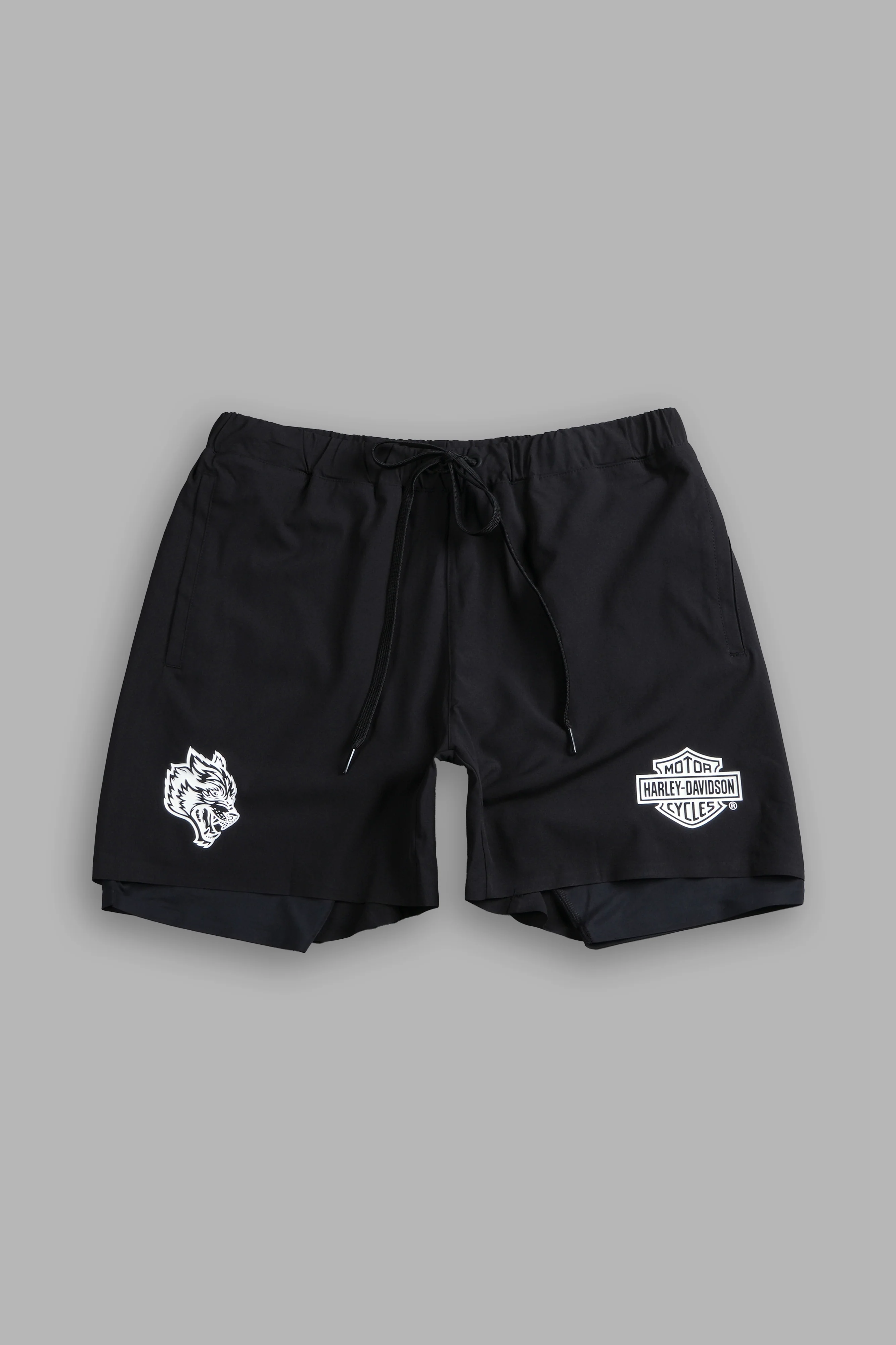 Harley-Davidson Wolves Compression Shorts in Black
