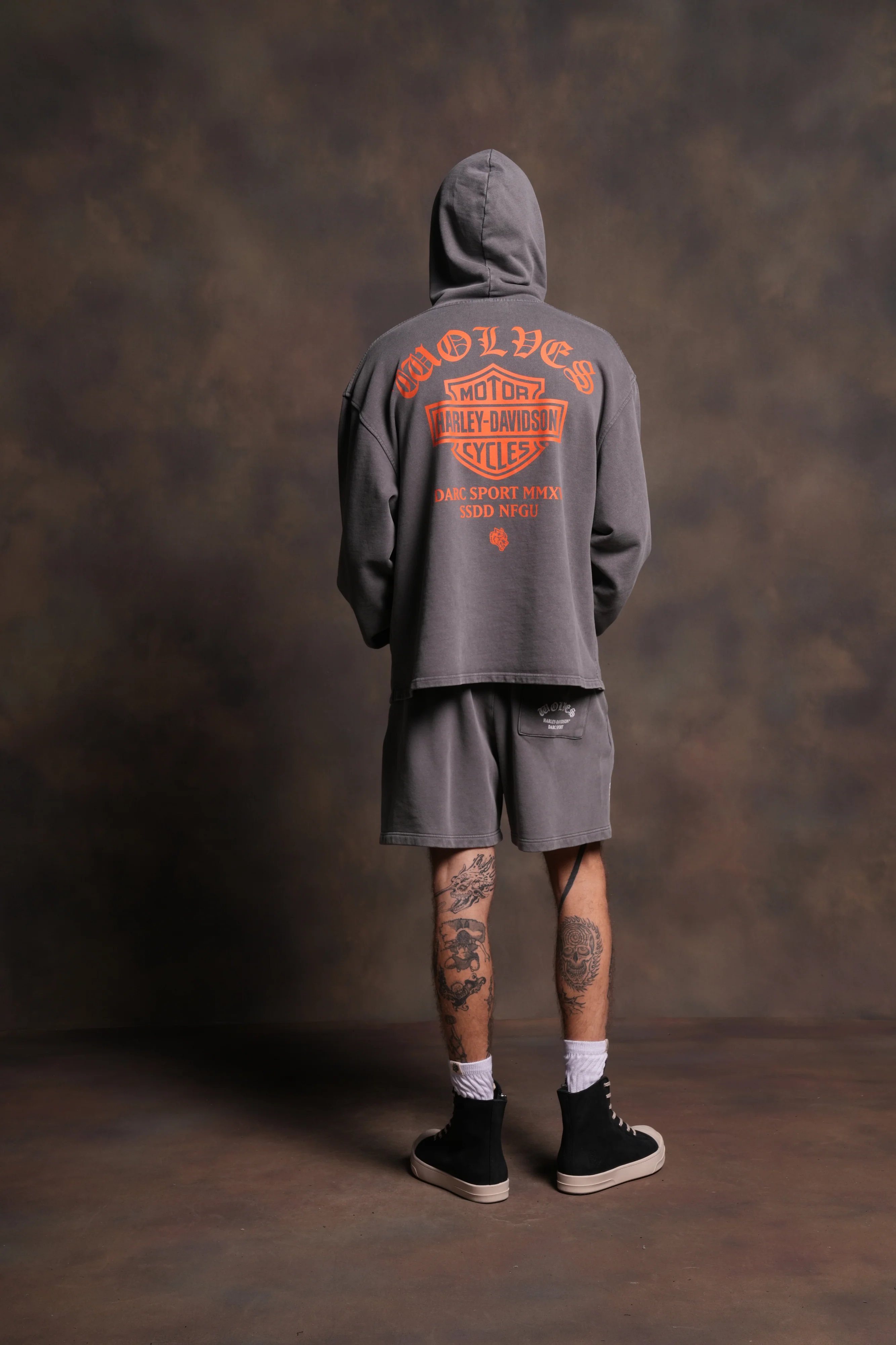 Harley-Davidson Wolves "Moaty" Hoodie in Slate Gray - Image 6