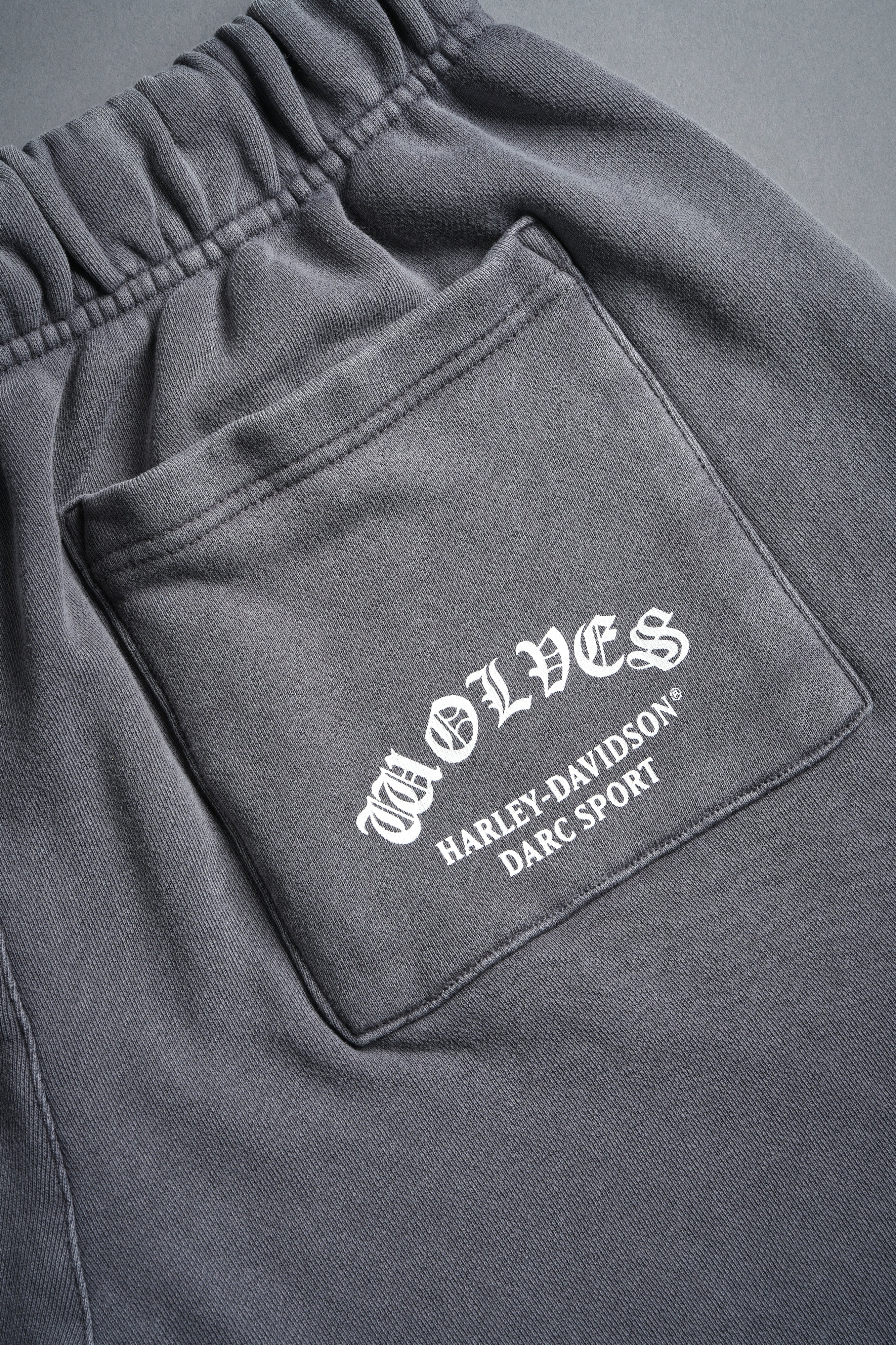 Harley-Davidson Wolves Oversized Post Lounge Sweat Shorts V2 in Slate Gray - Image 12