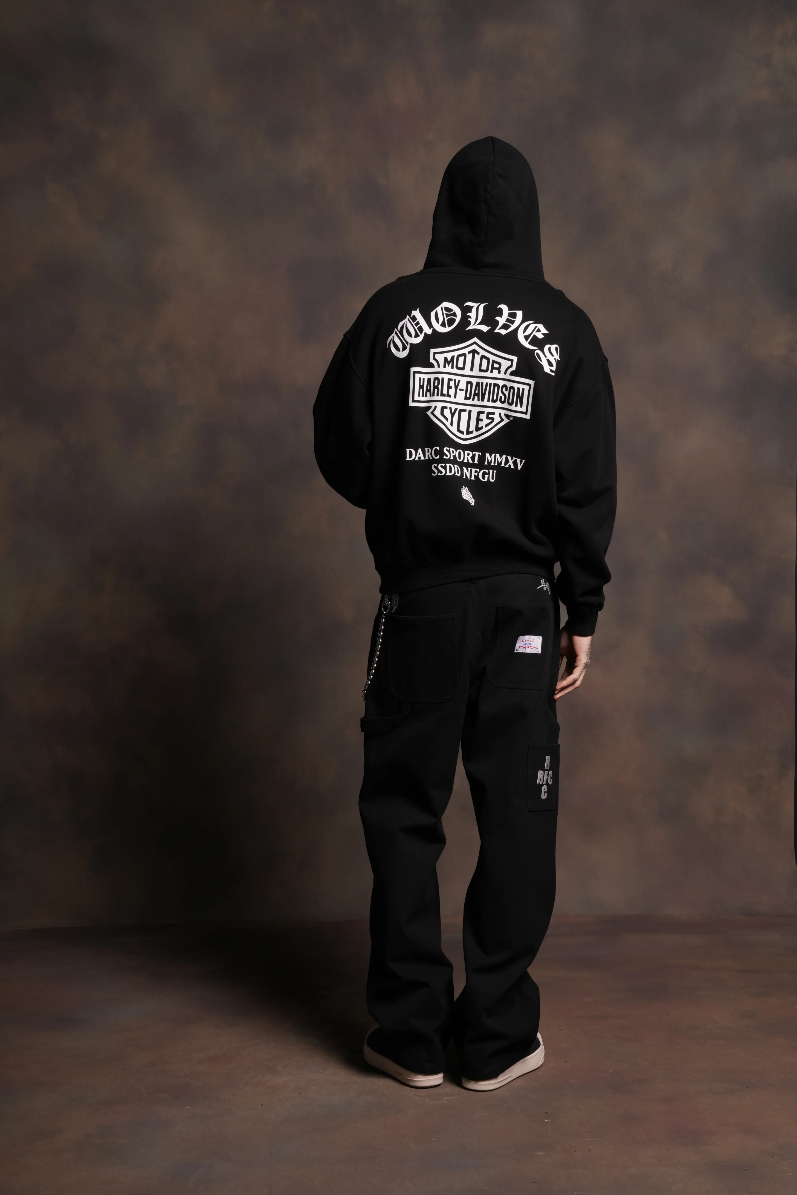 Harley-Davidson Wolves "Pierce" Hoodie in Black - Image 6