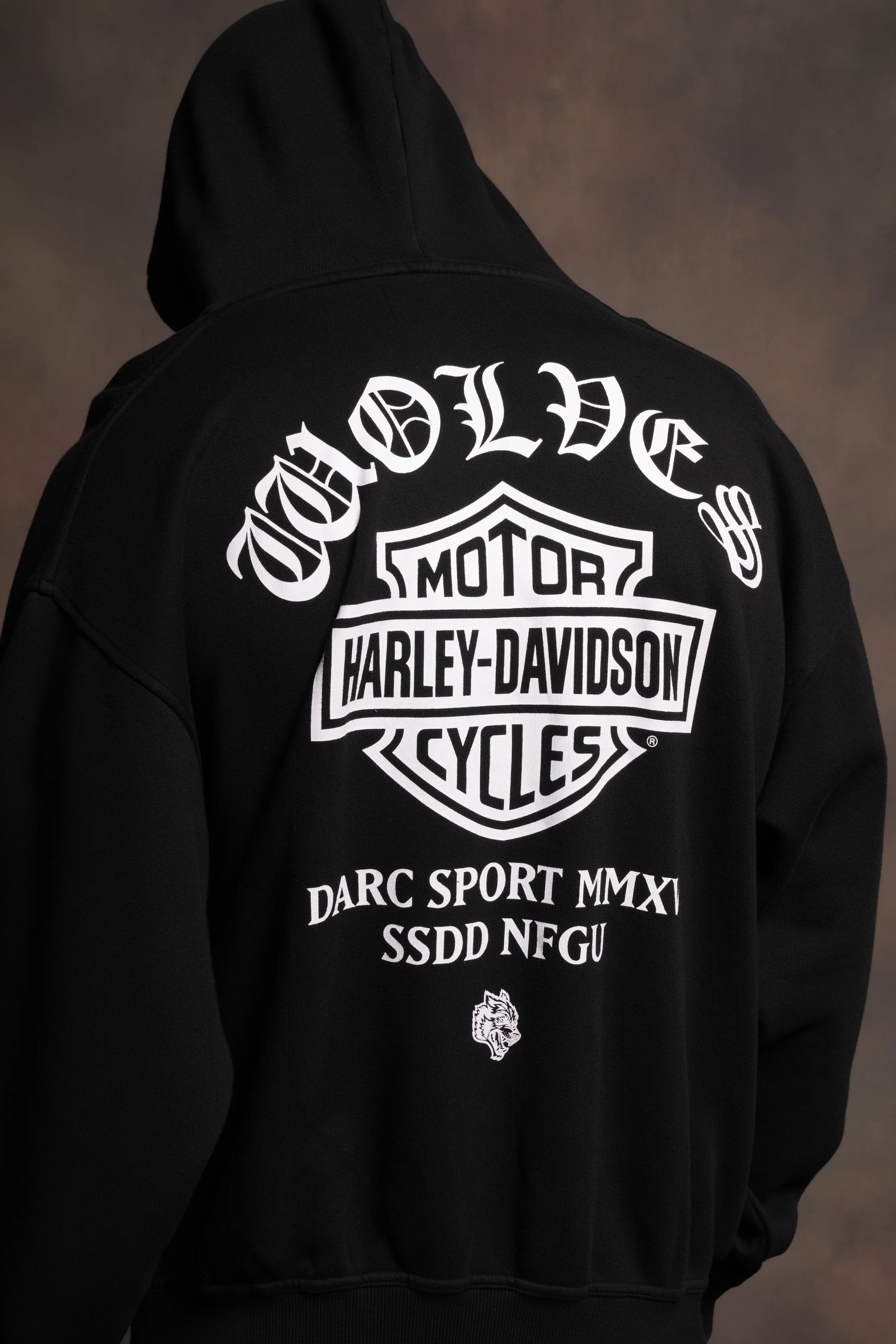 Harley-Davidson Wolves "Pierce" Hoodie in Black - Image 8