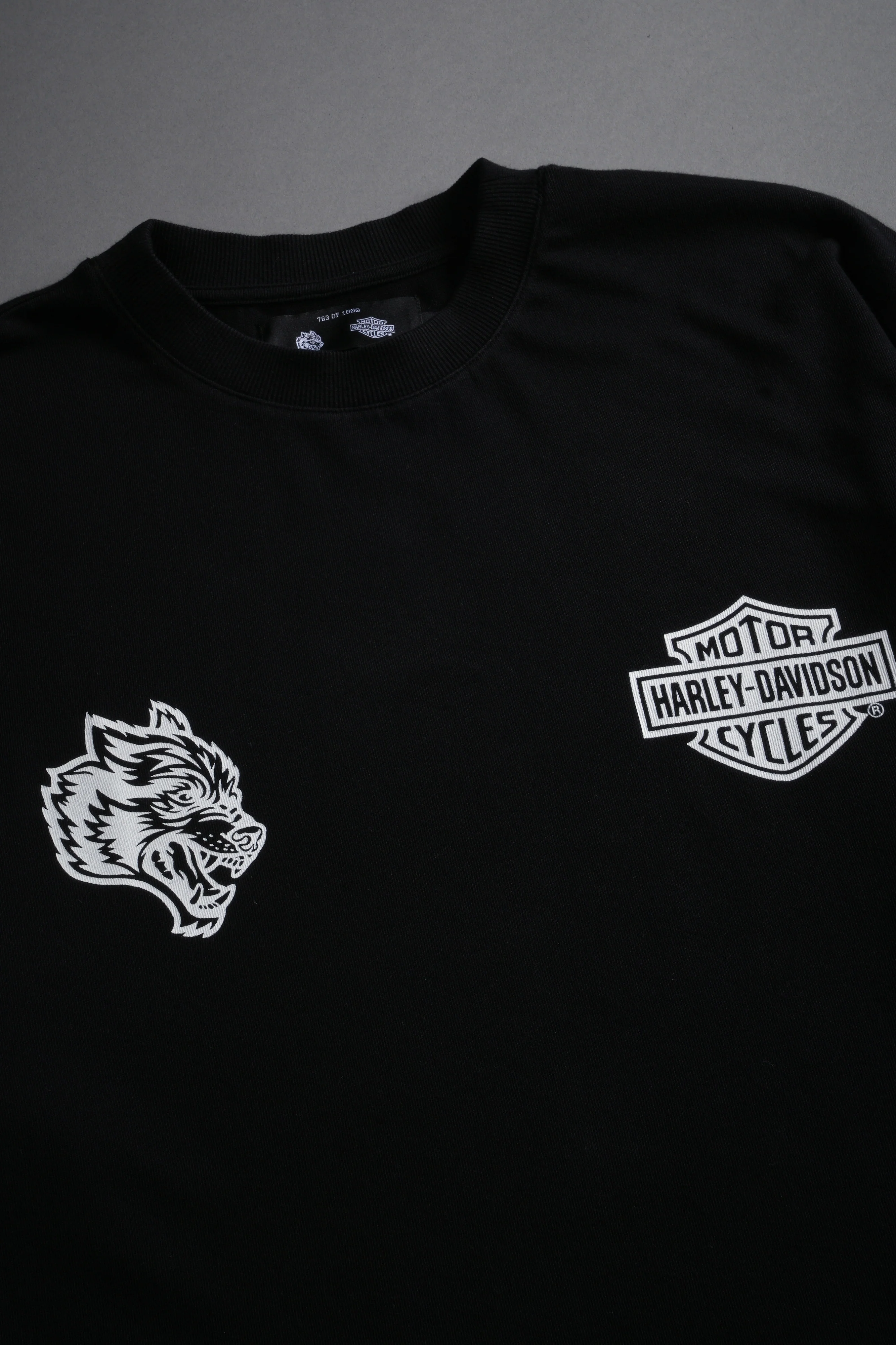 Harley-Davidson Wolves "Premium" Oversized Tee in Black - Image 7