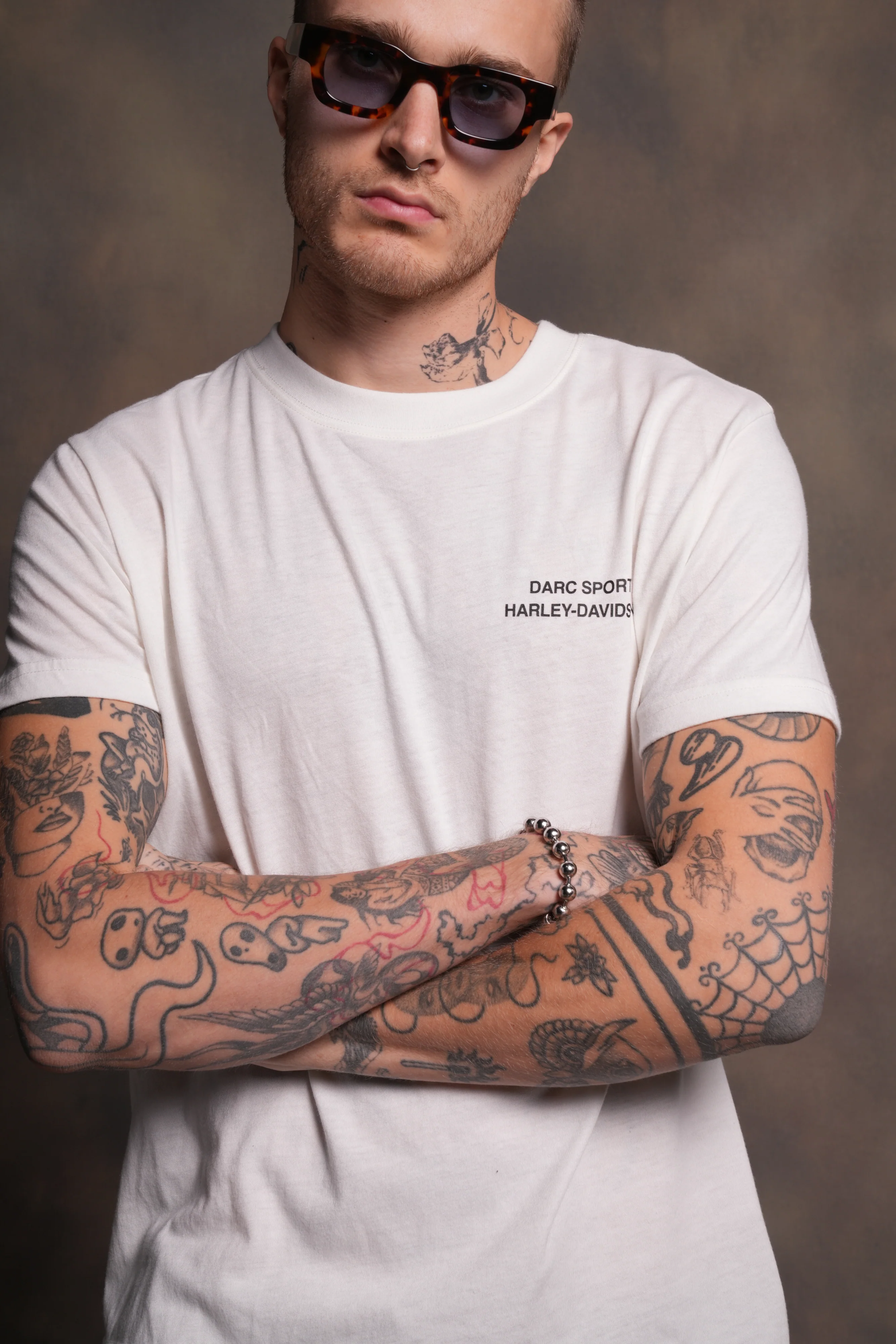 Harley-Davidson X Darc Sport "J. Dean" Premium Tee in Cream - Image 5