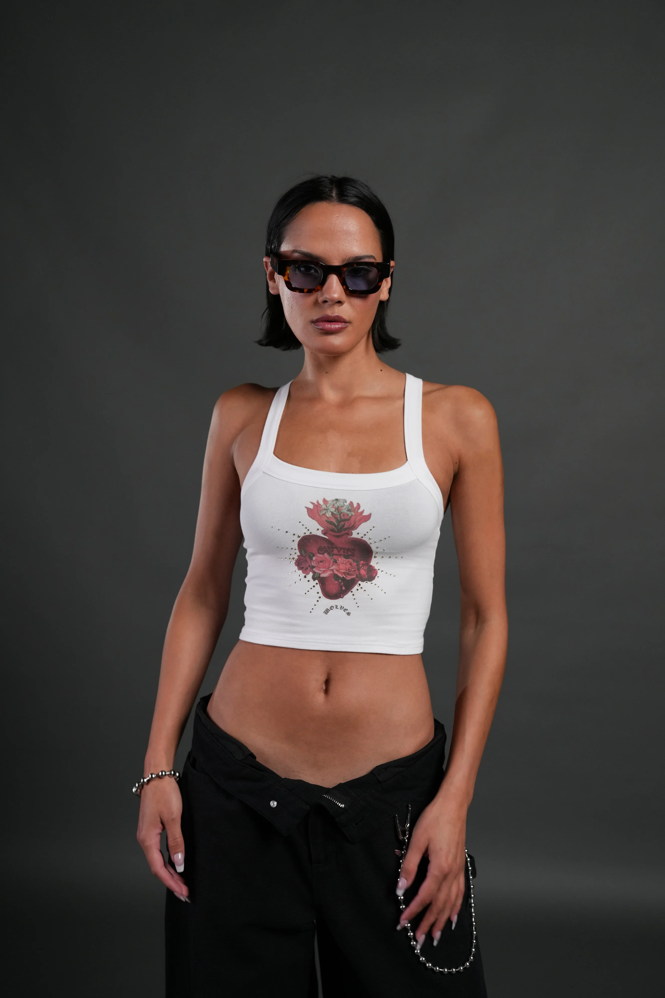 Heart Oath "Ella" Tank in White - Image 5
