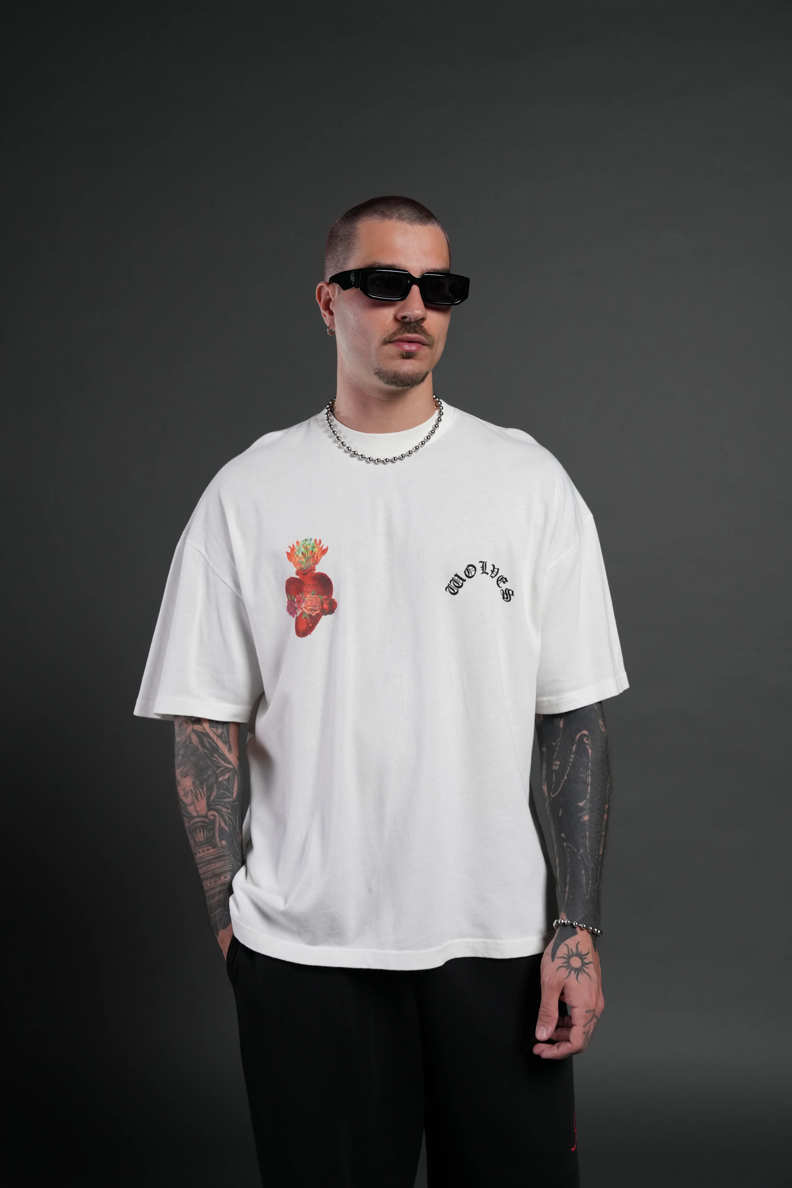Heart Oath Premium Oversized Tee in Cream - Image 2