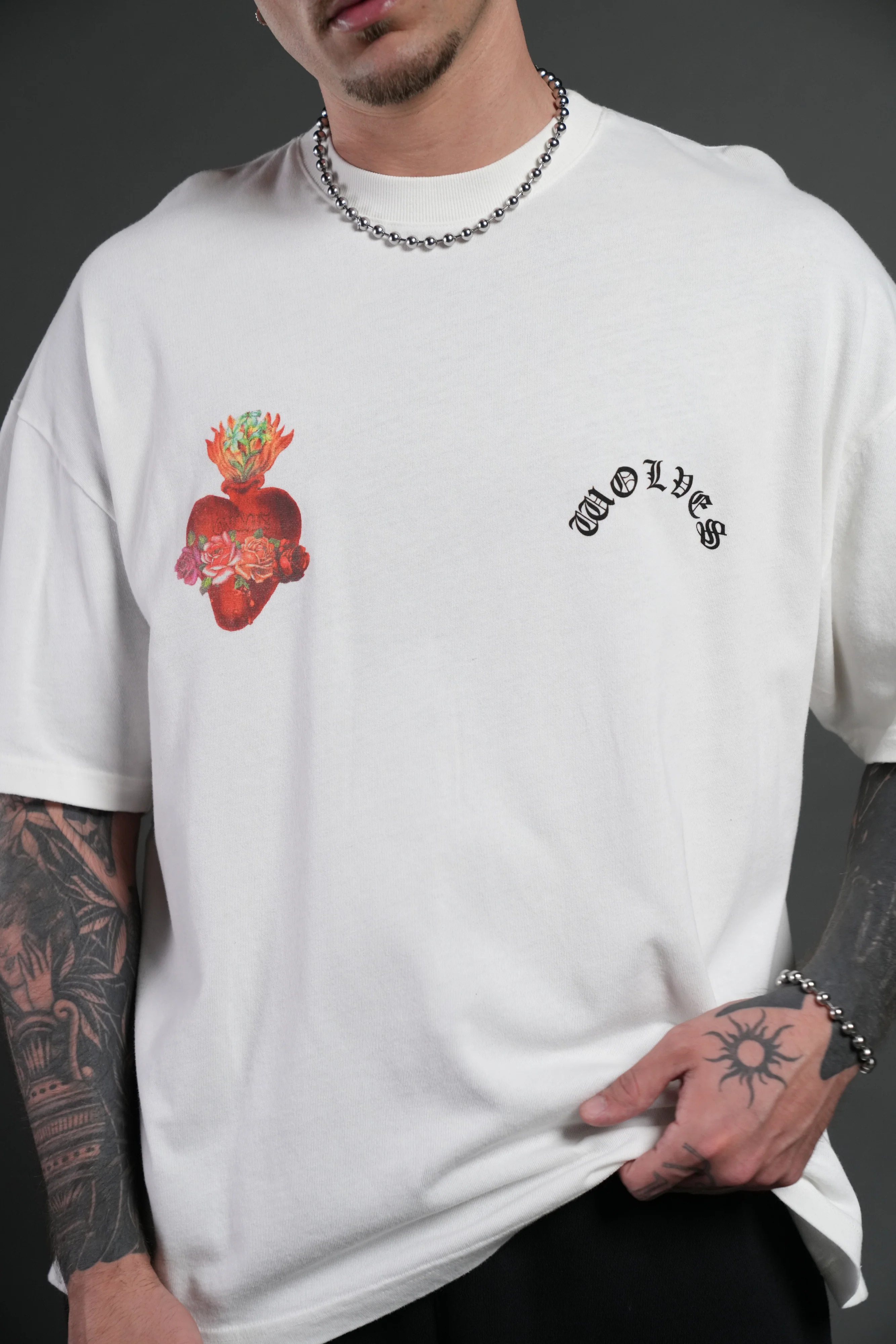 Heart Oath Premium Oversized Tee in Cream - Image 7