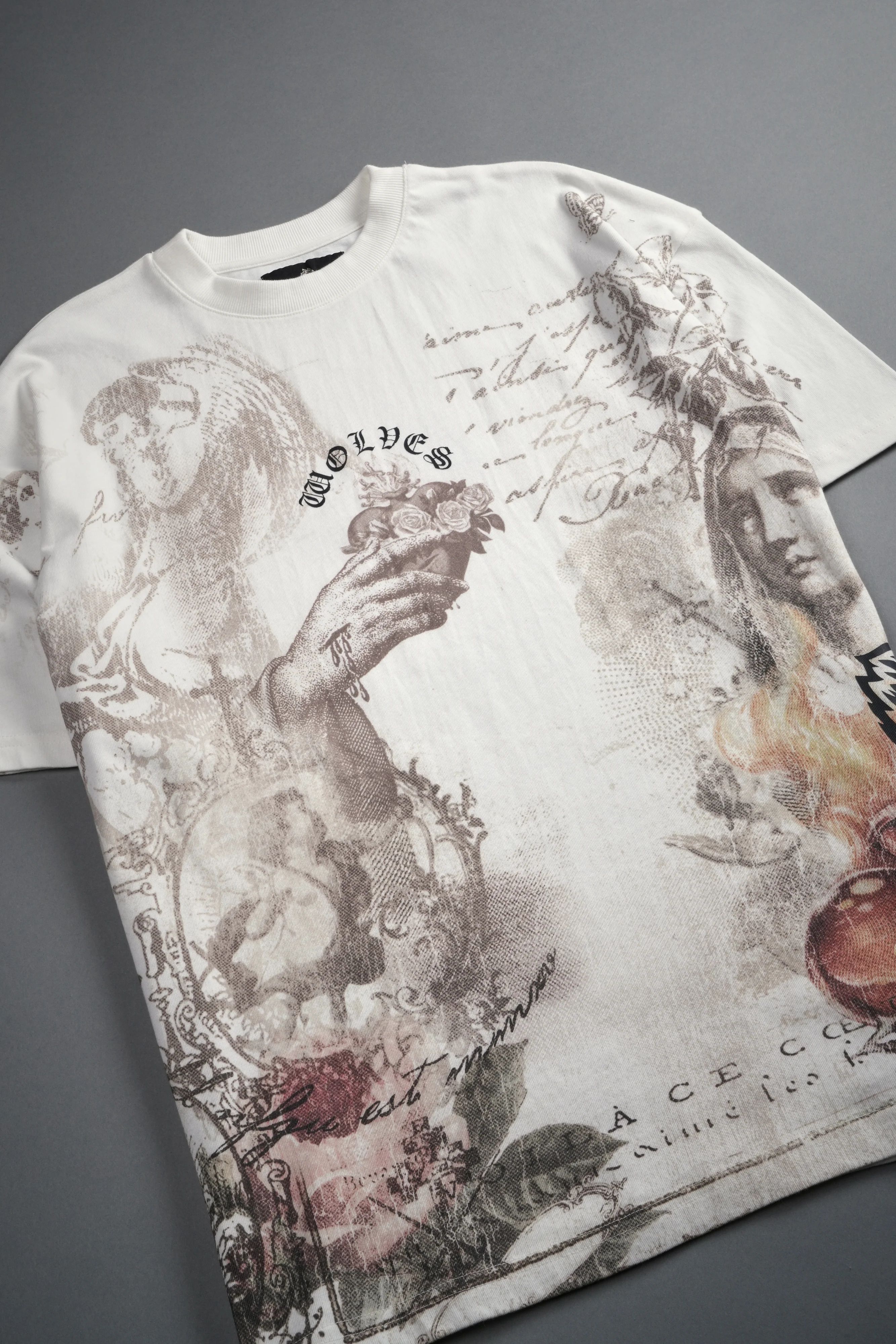 Heart of Thorns Premium Oversized Tee in Cream - Image 10