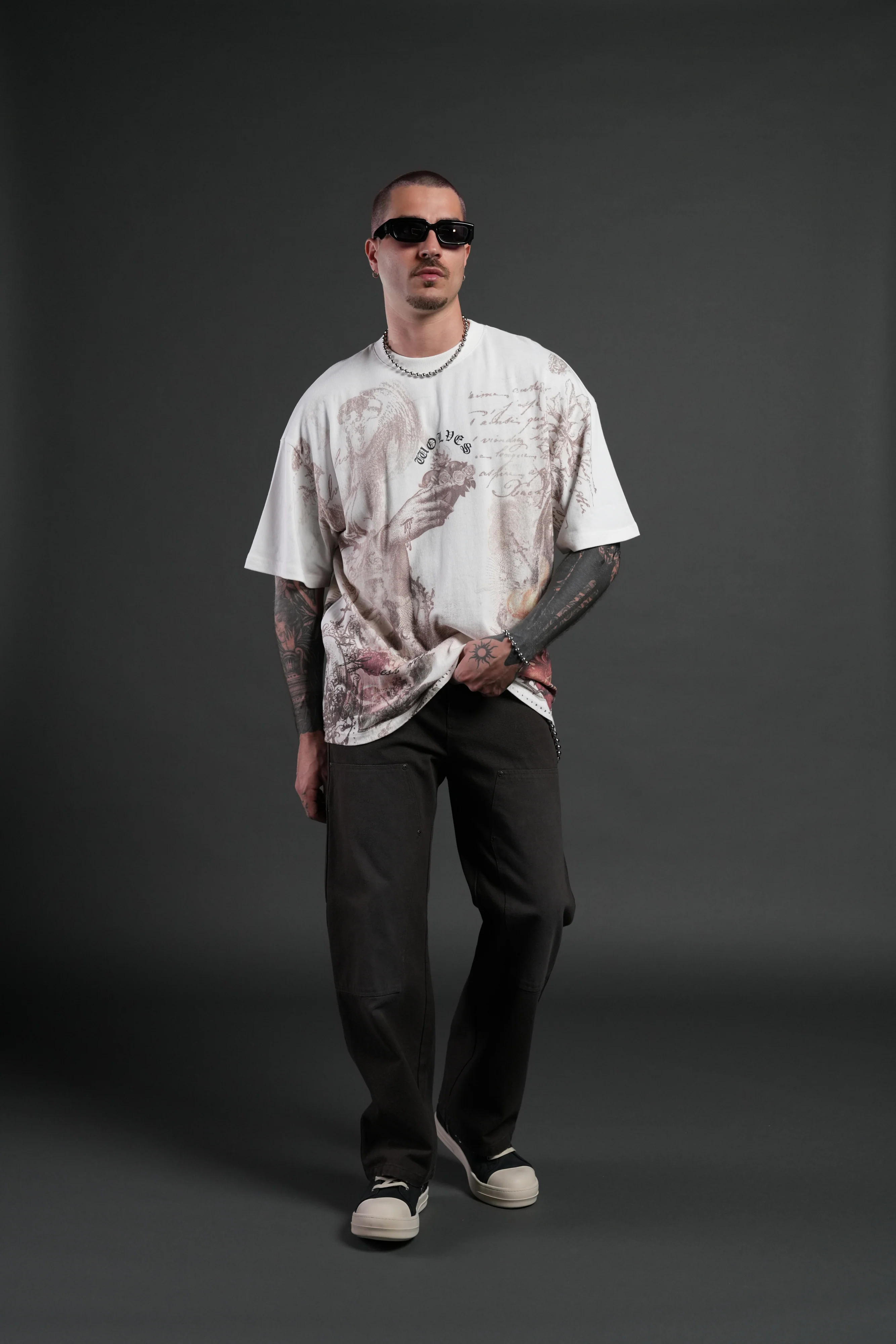 Heart of Thorns Premium Oversized Tee in Cream - Image 5