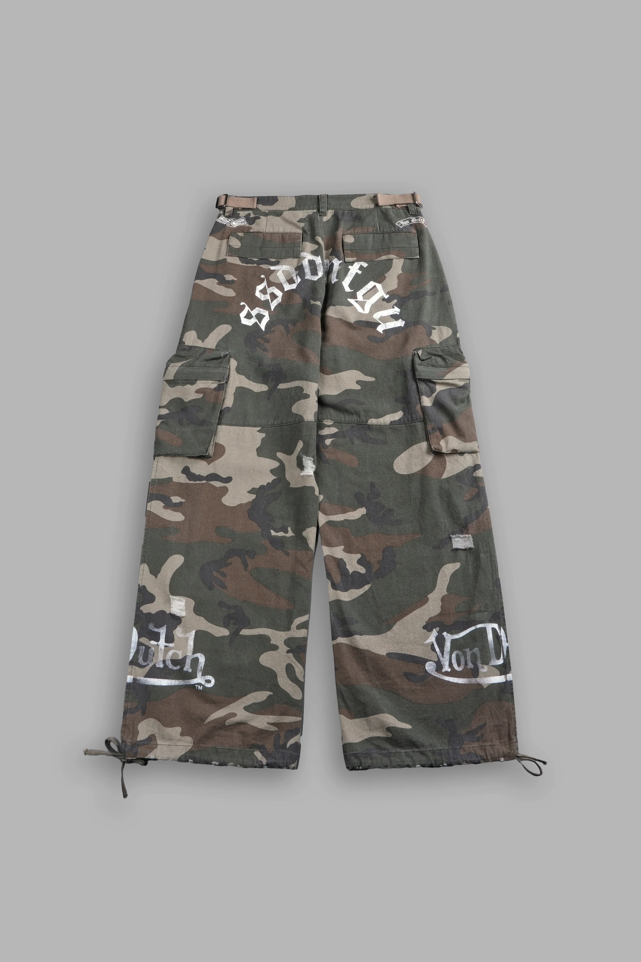 Hellbound Duke Cargo Pants in DSVD Green Camo - Image 3