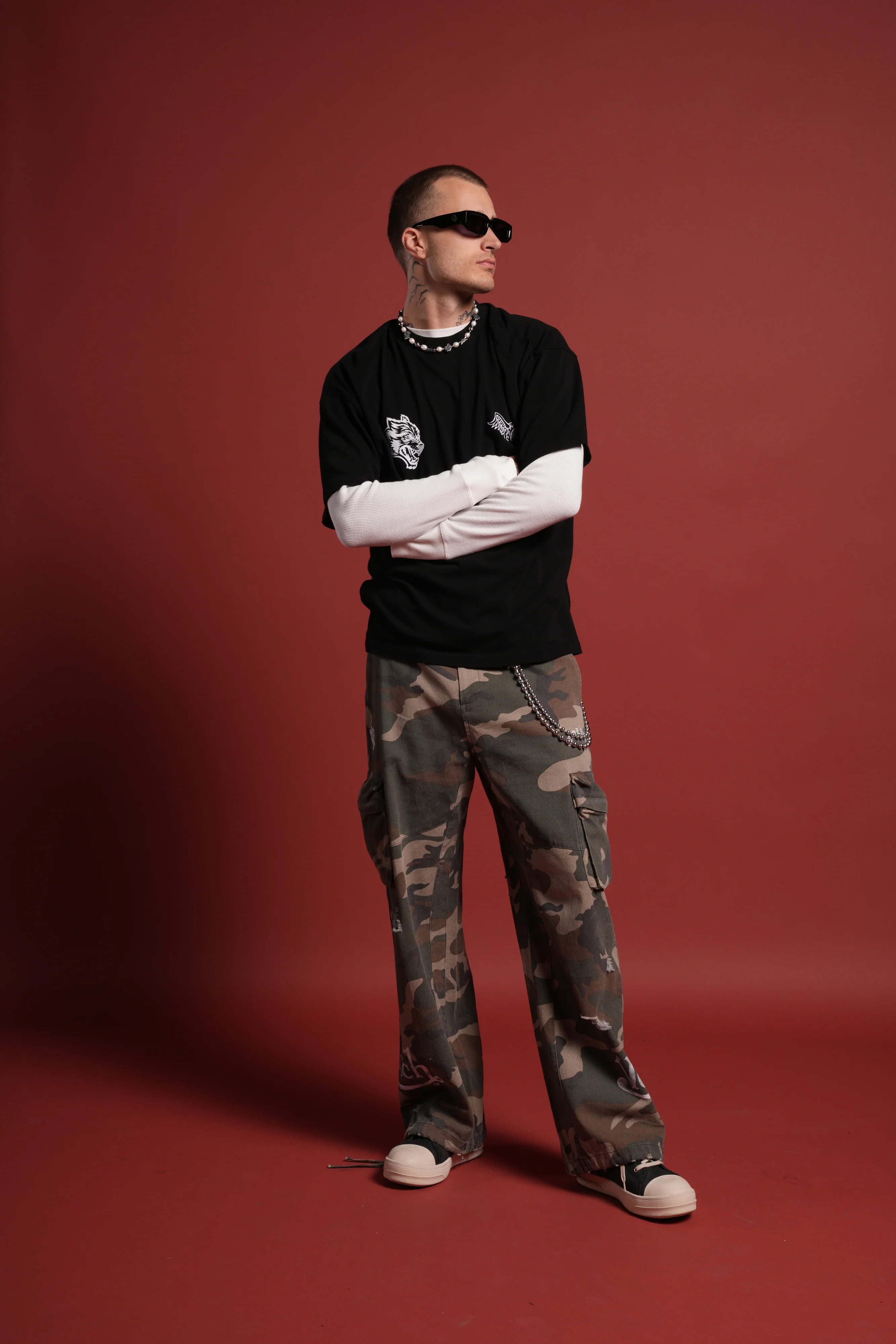 Hellbound Duke Cargo Pants in DSVD Green Camo - Image 7