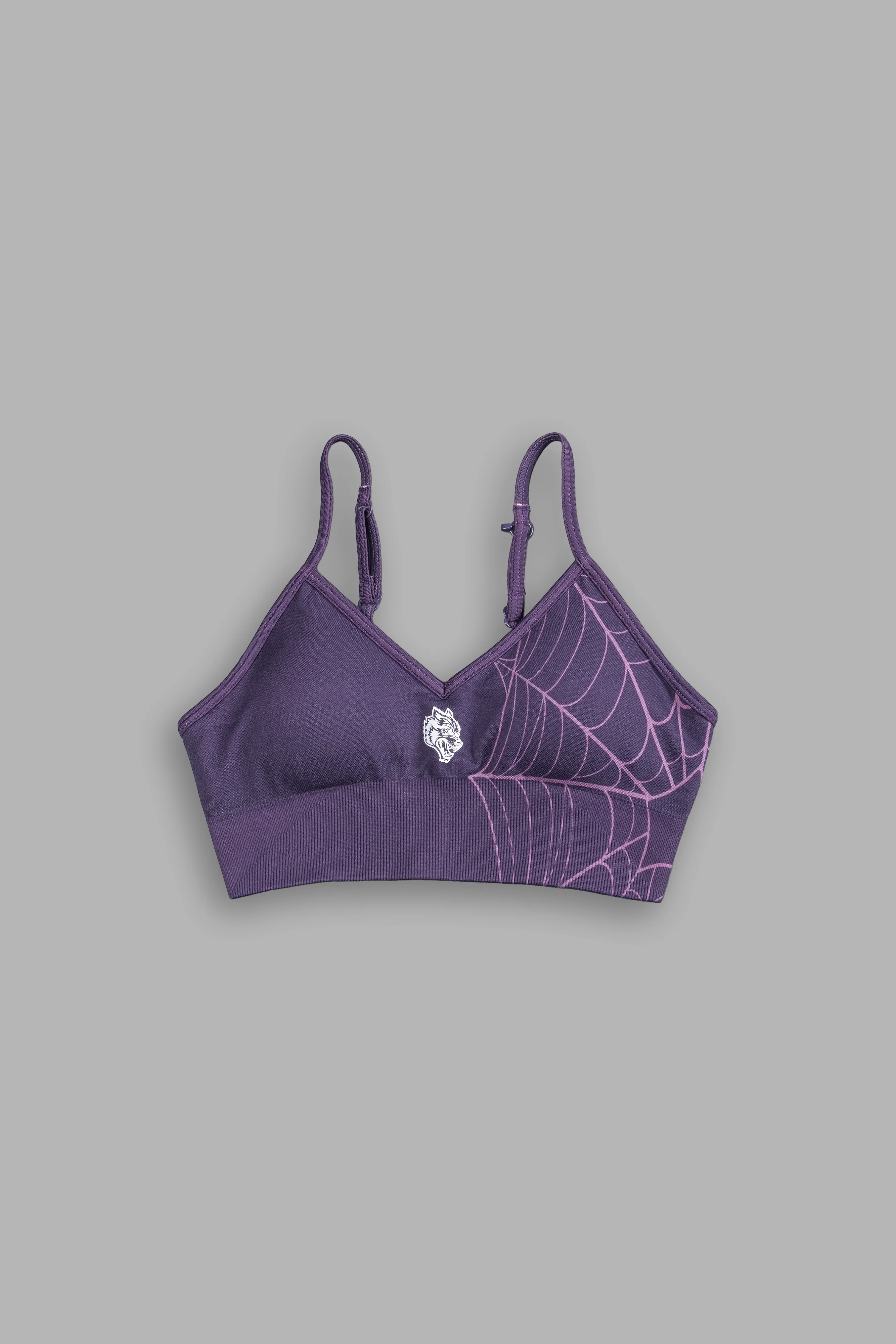 Hesh "Everson Seamless" Sports Bra in Purple Night Web - Image 3