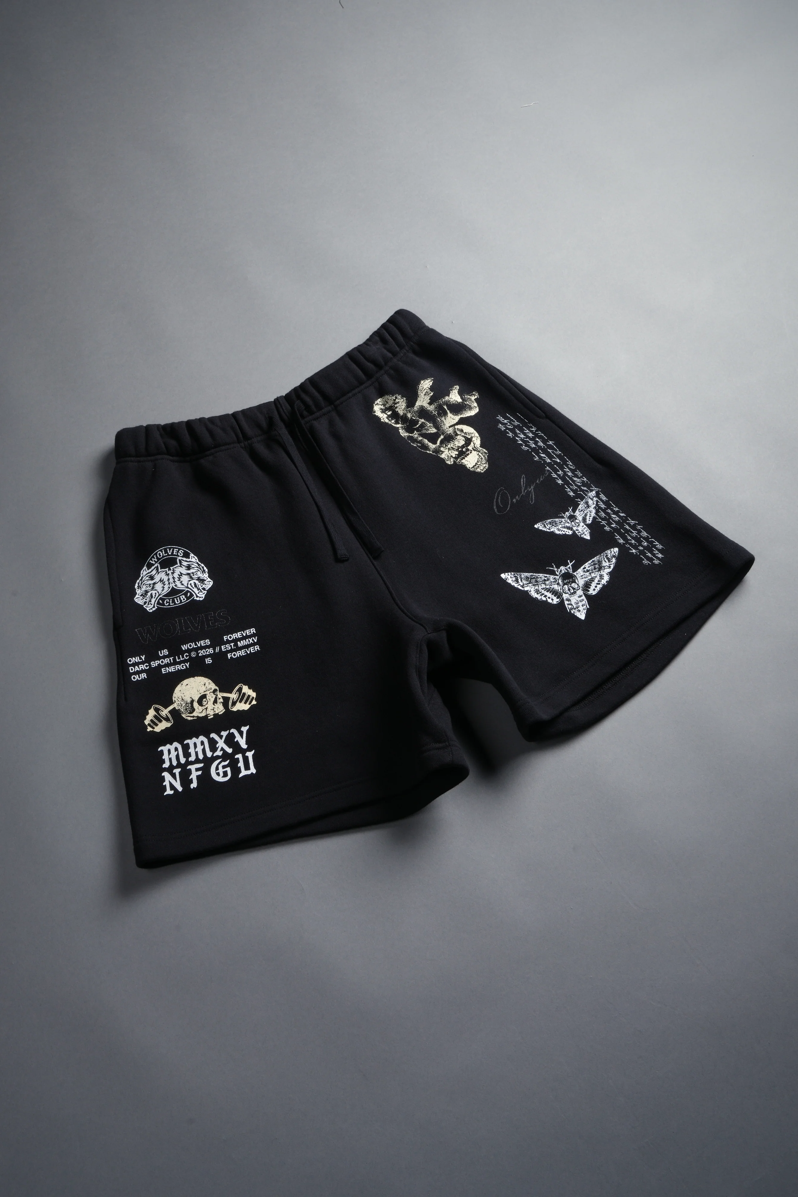 Hollow Virtue Post Lounge Sweat Shorts in Black - Image 6