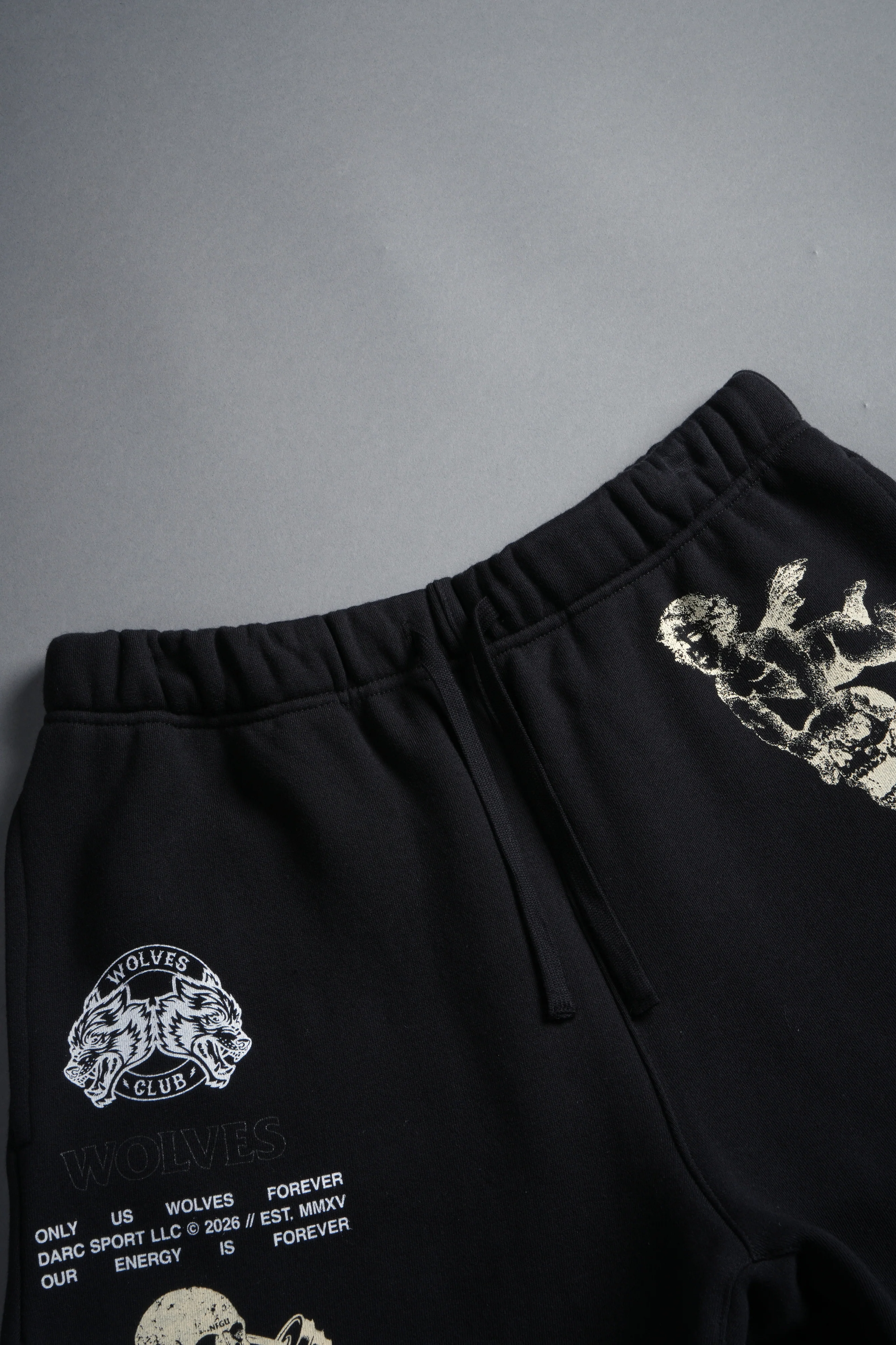 Hollow Virtue Post Lounge Sweat Shorts in Black - Image 7