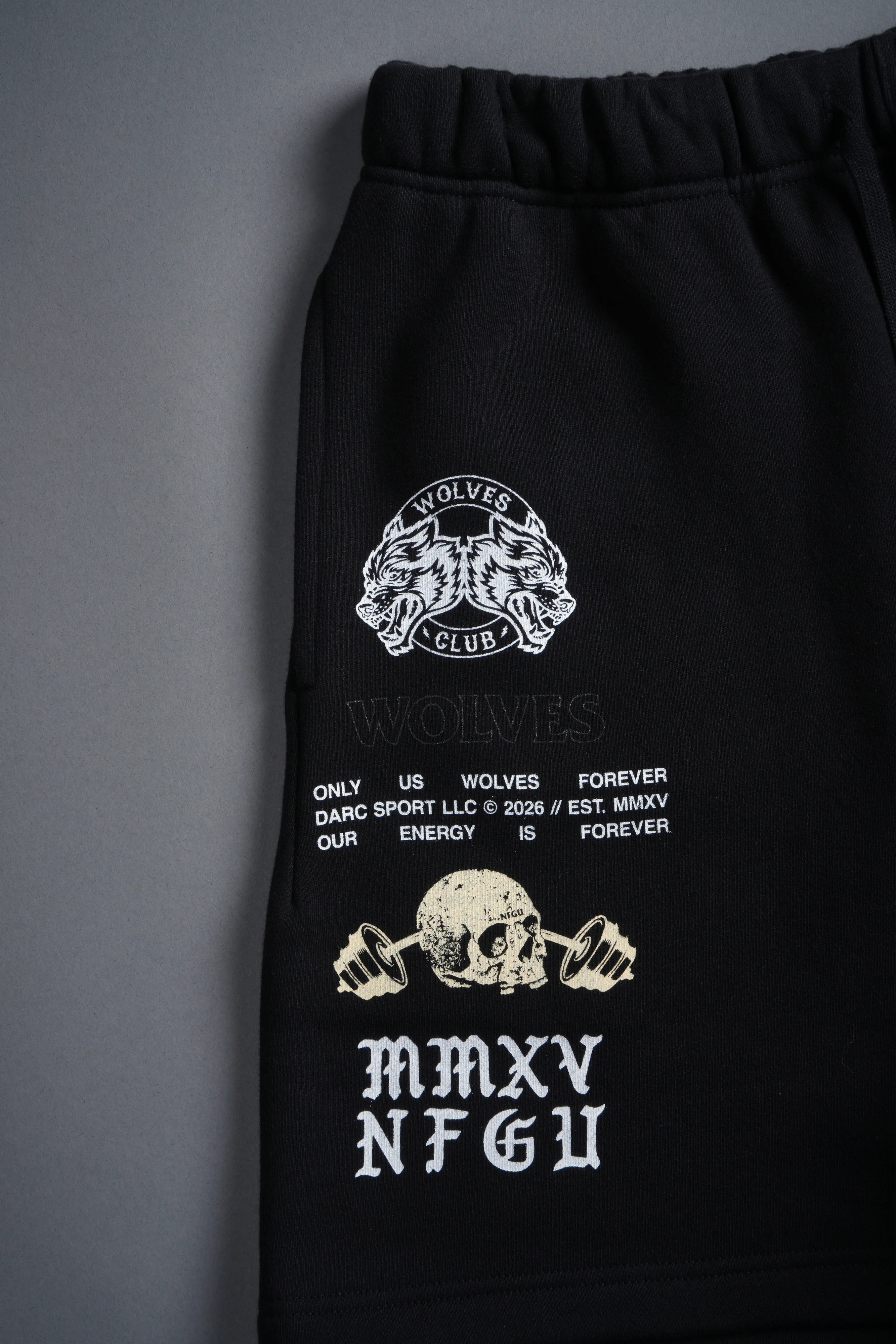 Hollow Virtue Post Lounge Sweat Shorts in Black - Image 8