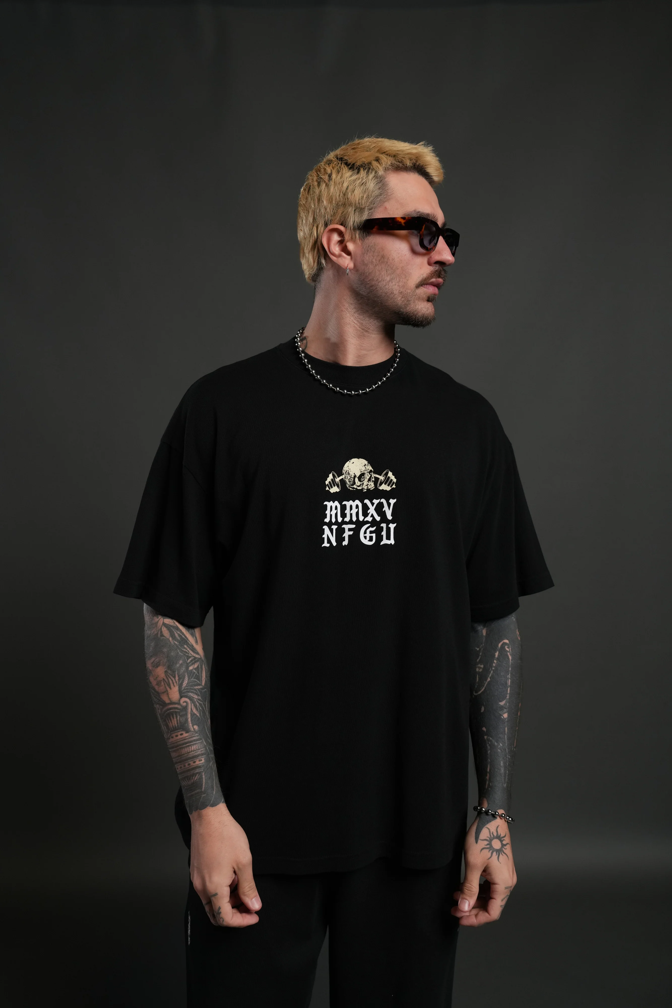 Hollow Virtue "Premium" Oversized Tee in Black - Image 2
