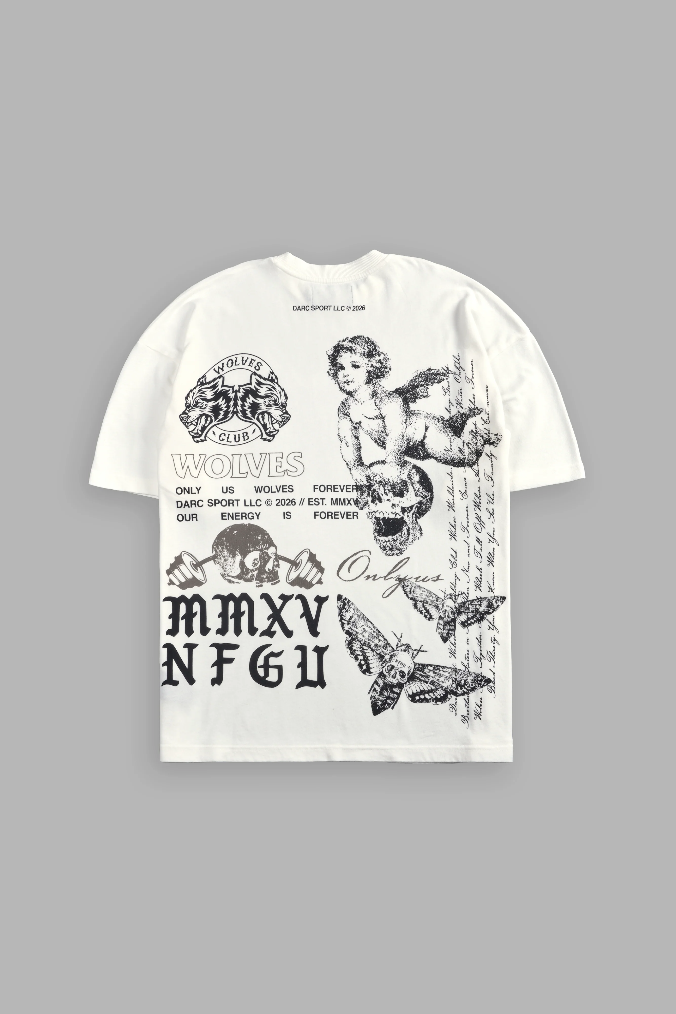Hollow Virtue "Premium" Oversized Tee in Cream