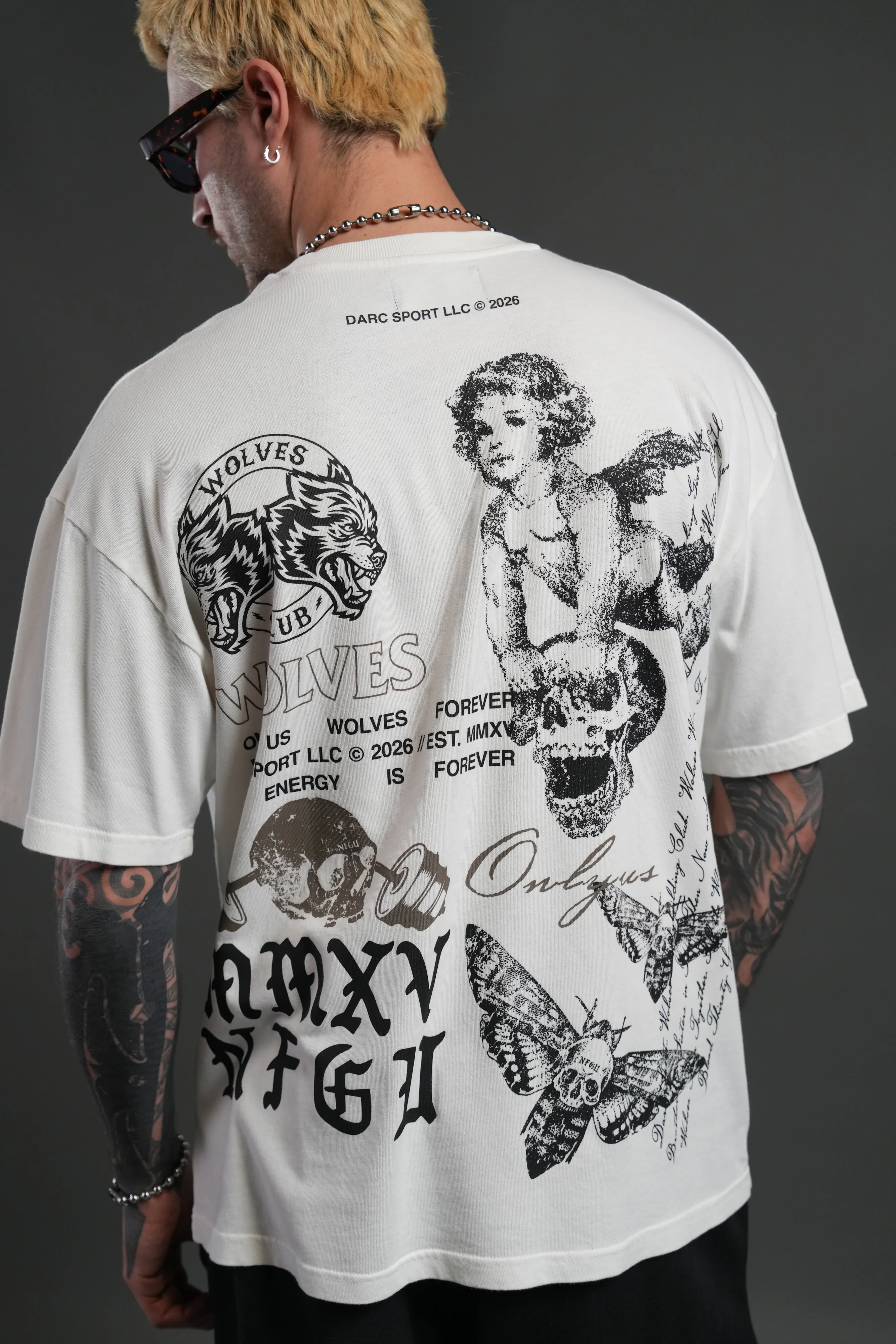 Hollow Virtue "Premium" Oversized Tee in Cream - Image 5