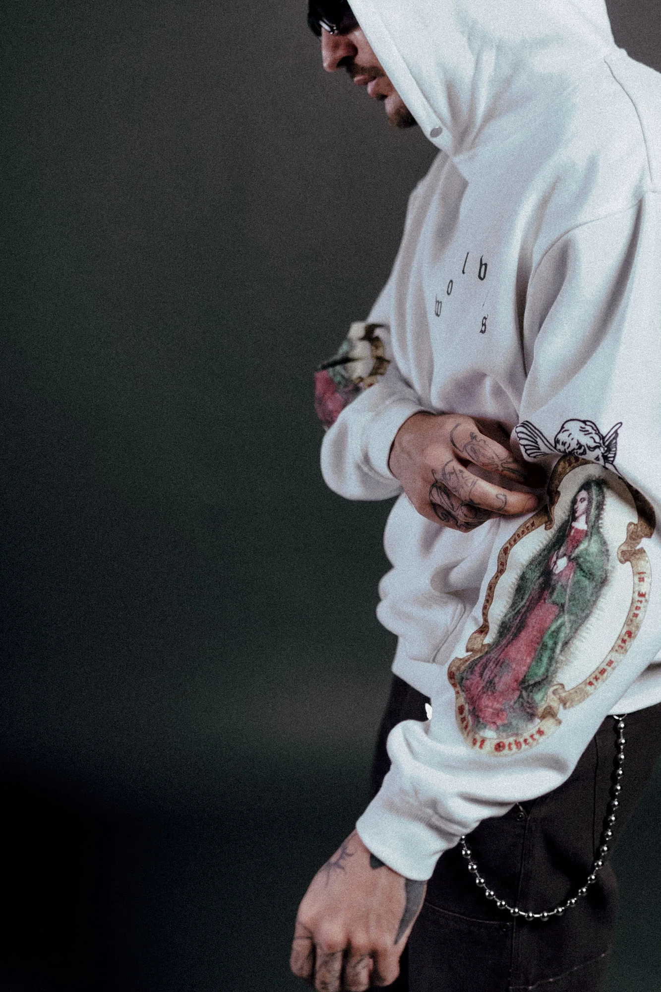Holy Vow "Pierce" Hoodie in Cream - Image 5