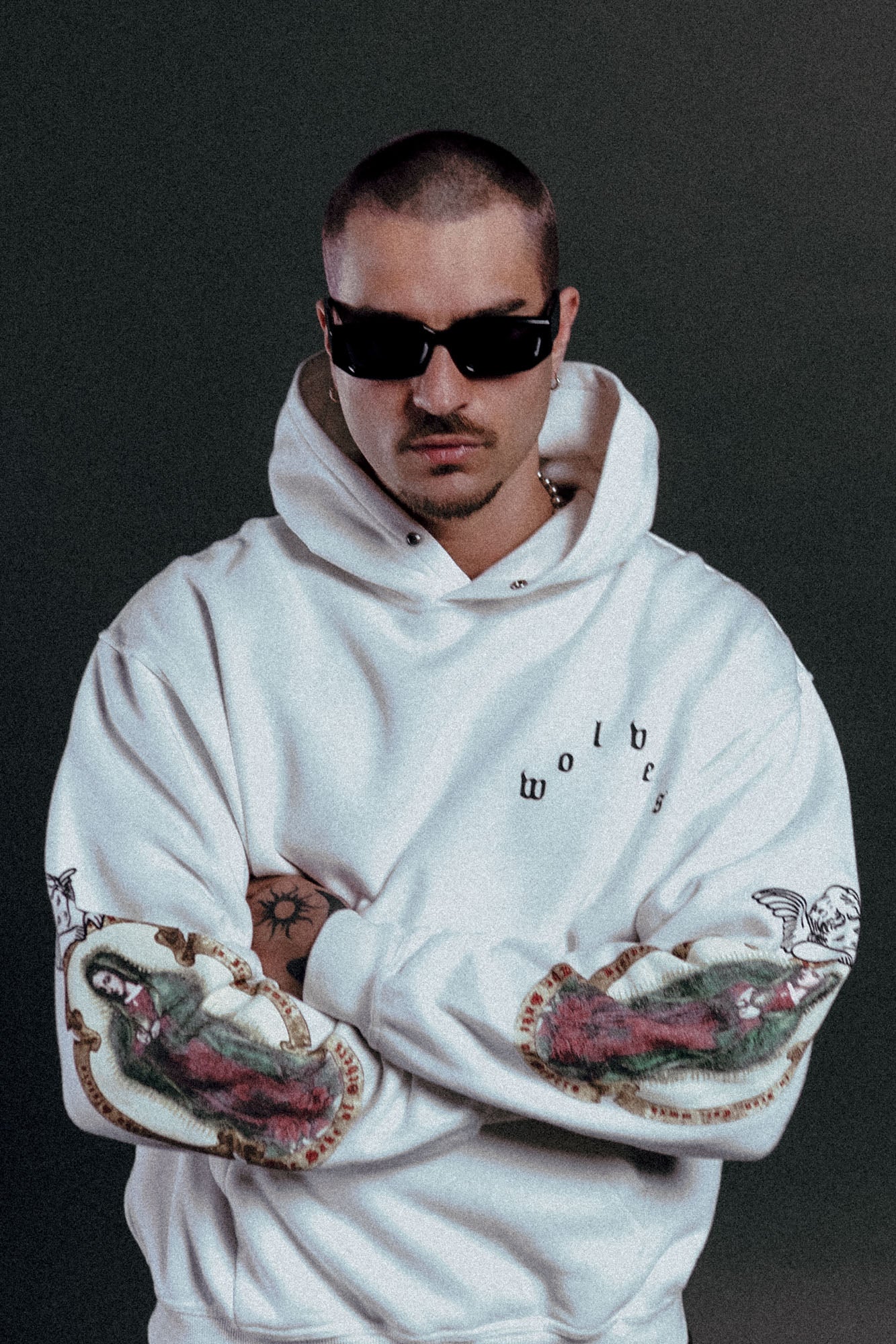Holy Vow "Pierce" Hoodie in Cream - Image 6