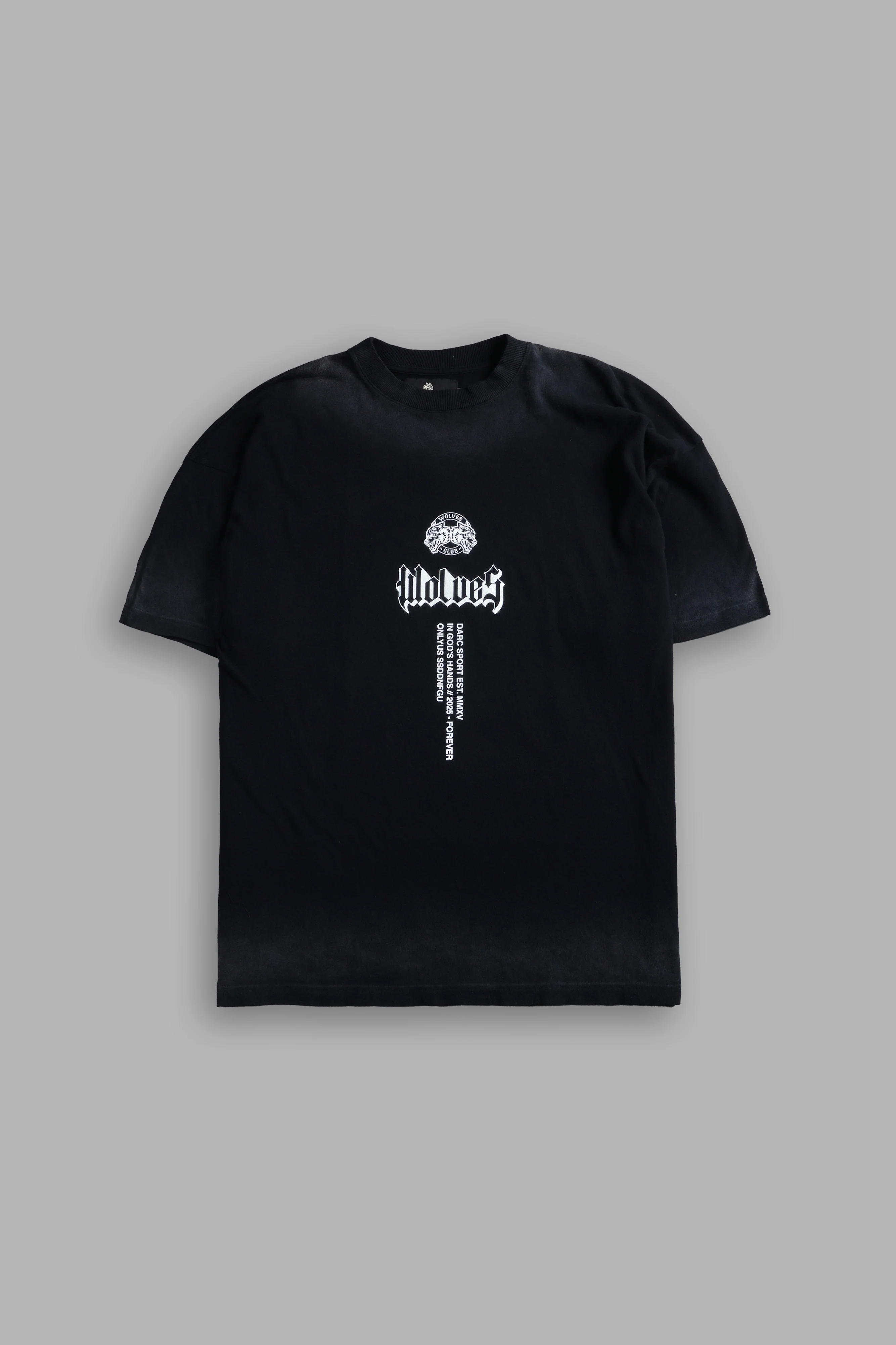 In God's Hands "Premium" Oversized Tee in Black Drift Wash - Image 3