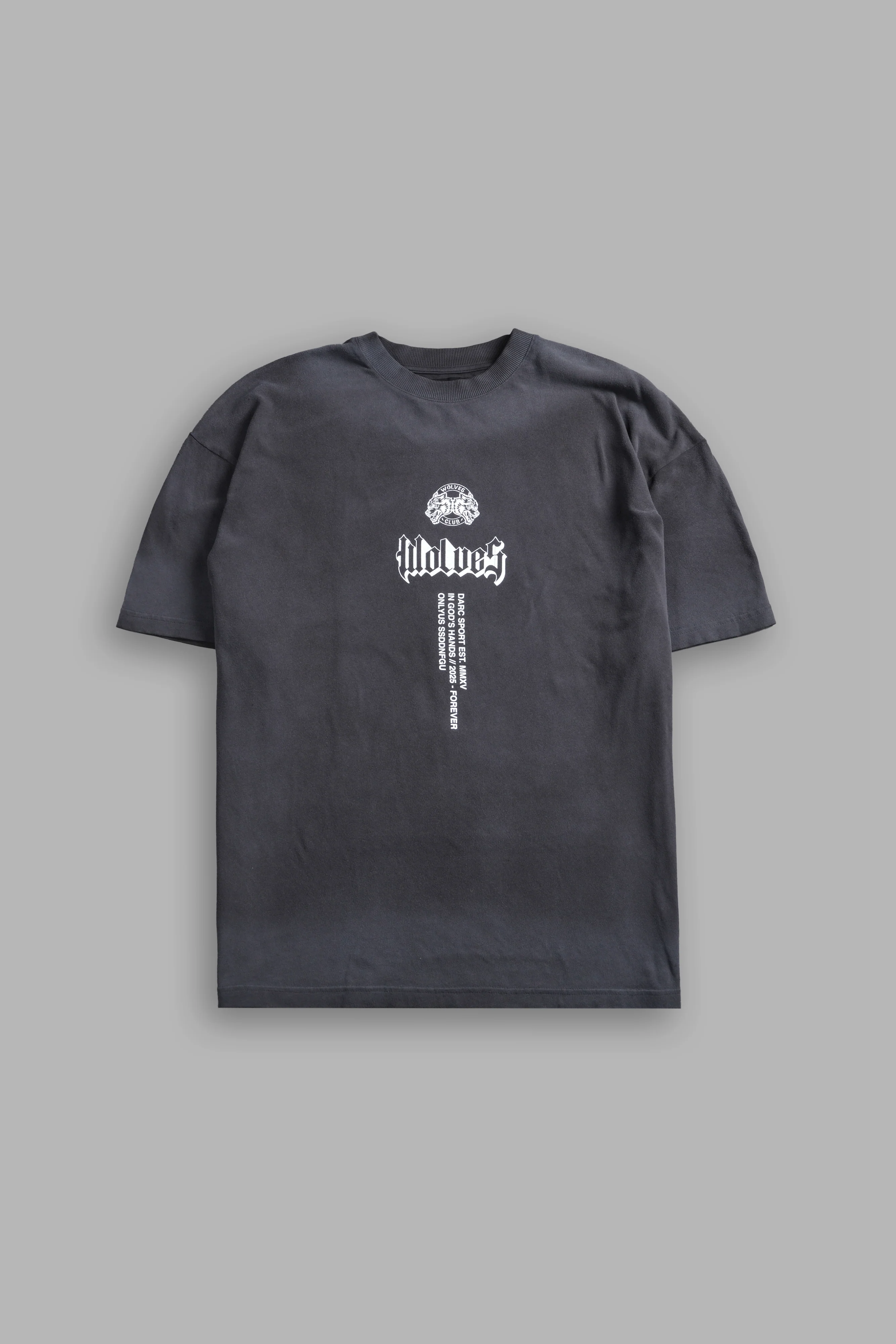 In God's Hands "Premium" Oversized Tee in Wolf Gray Drift Wash - Image 3