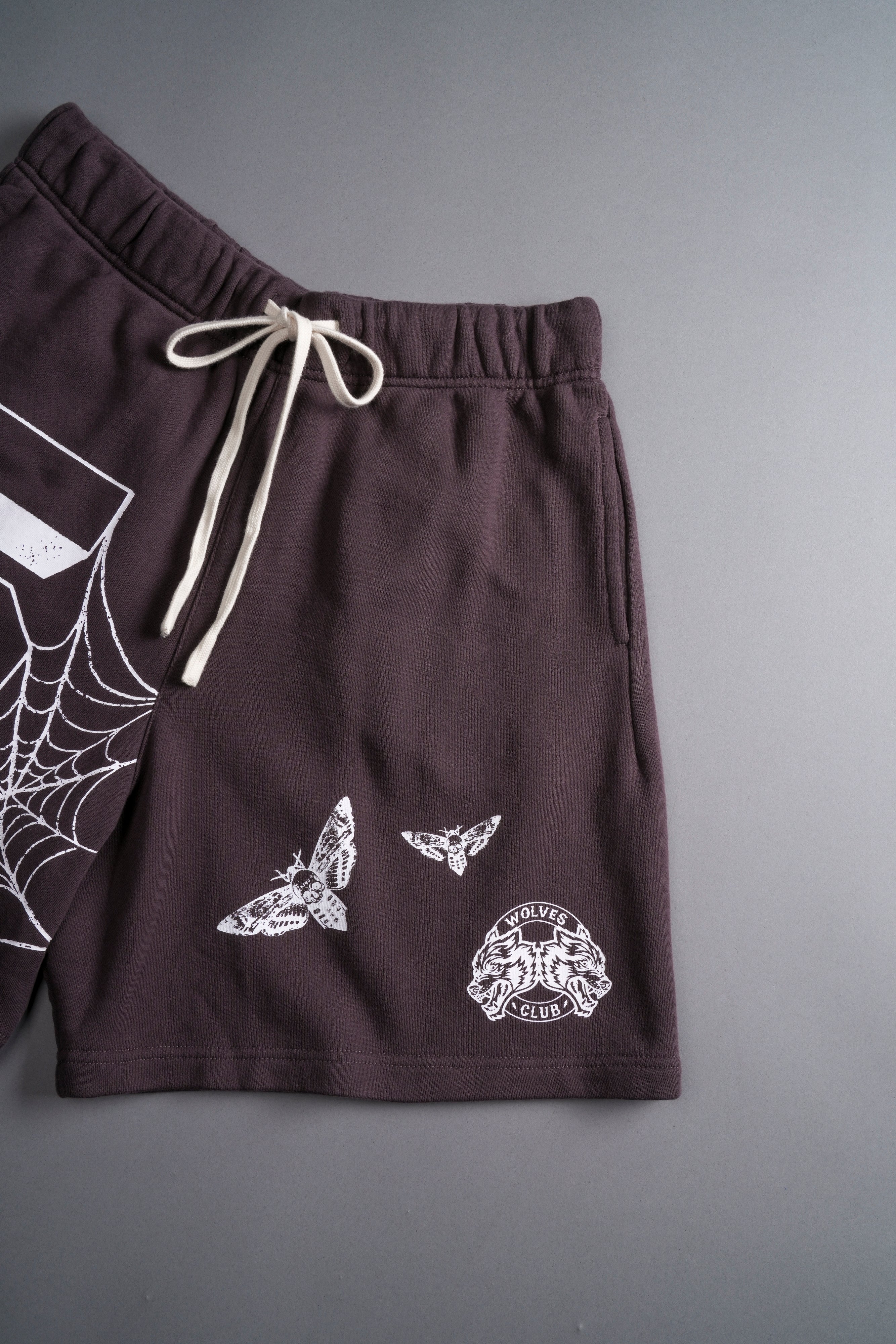 In Our Web Oversized Post Lounge Sweat Shorts in Purple Night - Image 6