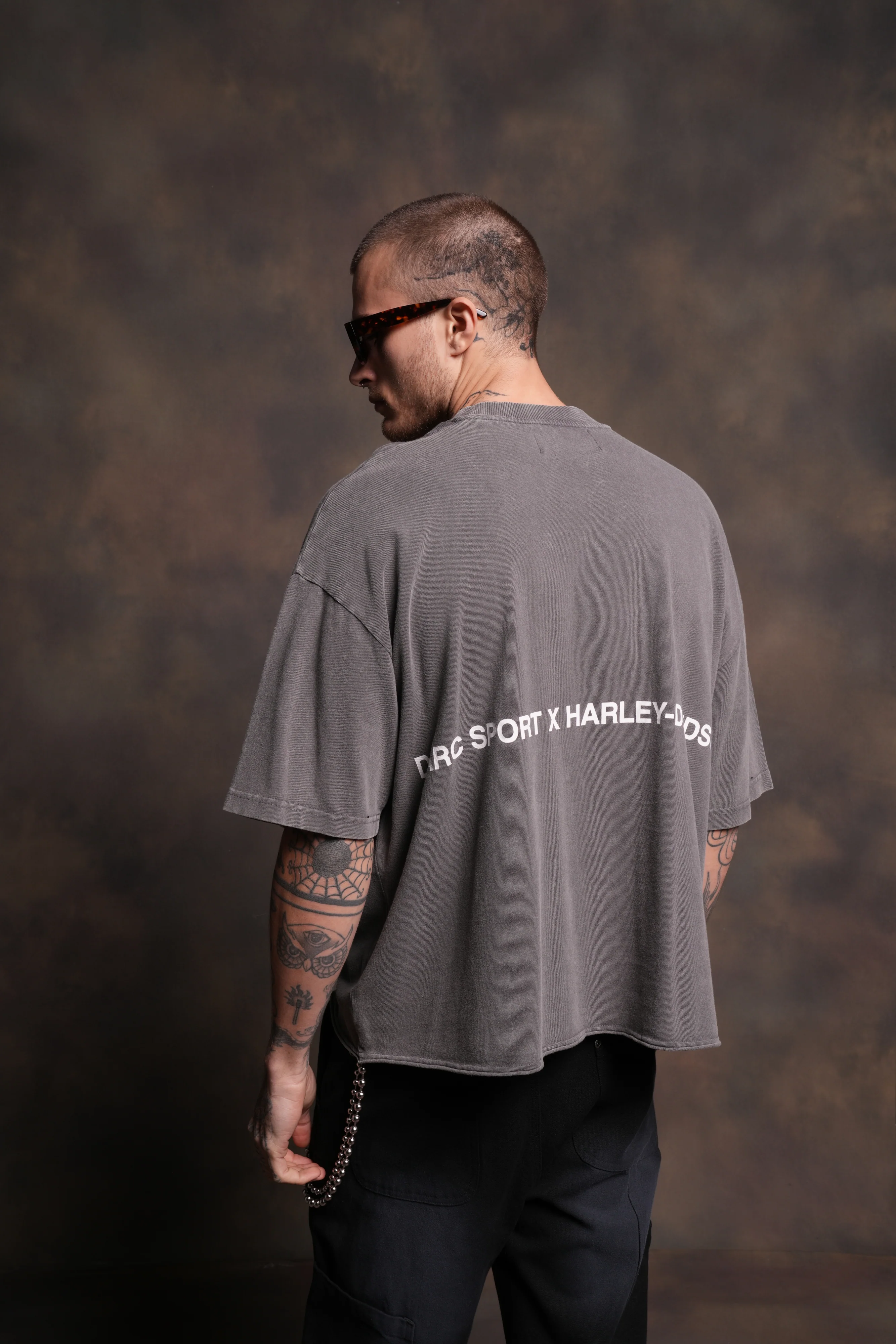 Inferno Shield Premium Unisex Raw Hem "Box Cut" Tee in Slate Gray - Image 10