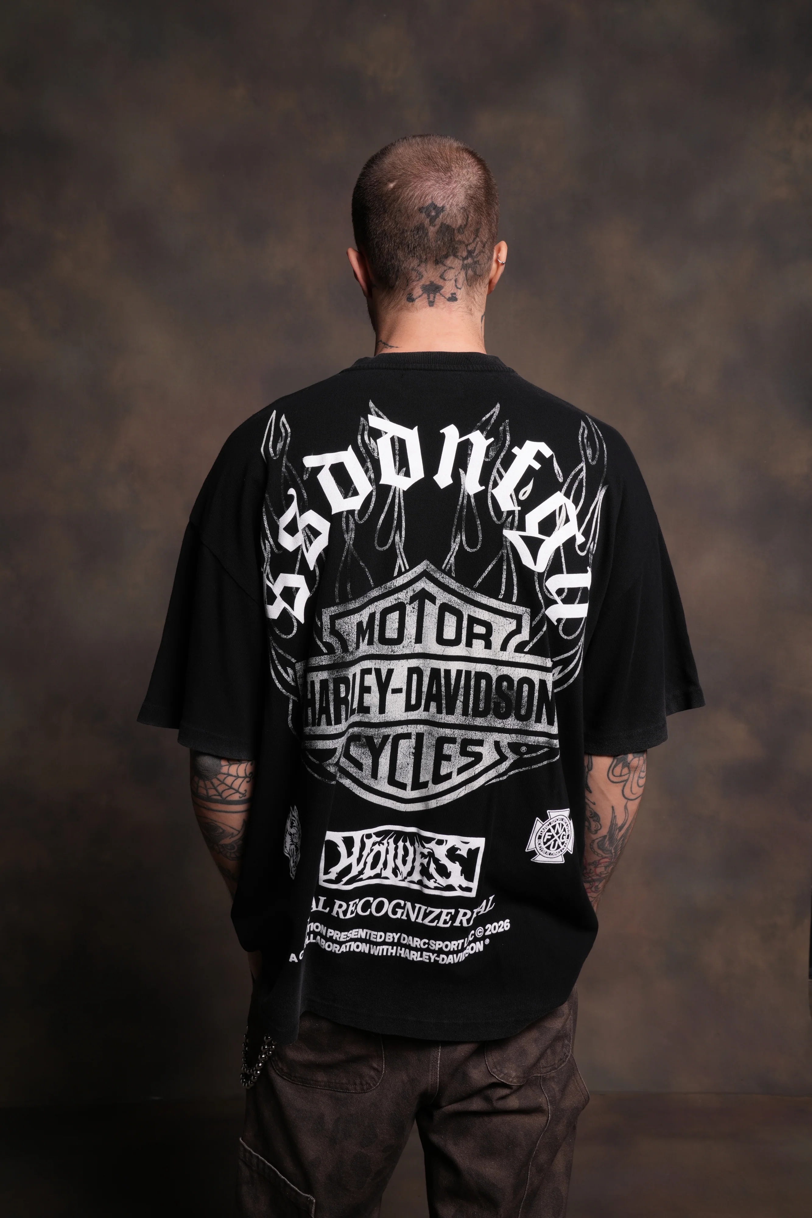Inferno Wolf "Premium" Oversized Tee in Black - Image 2