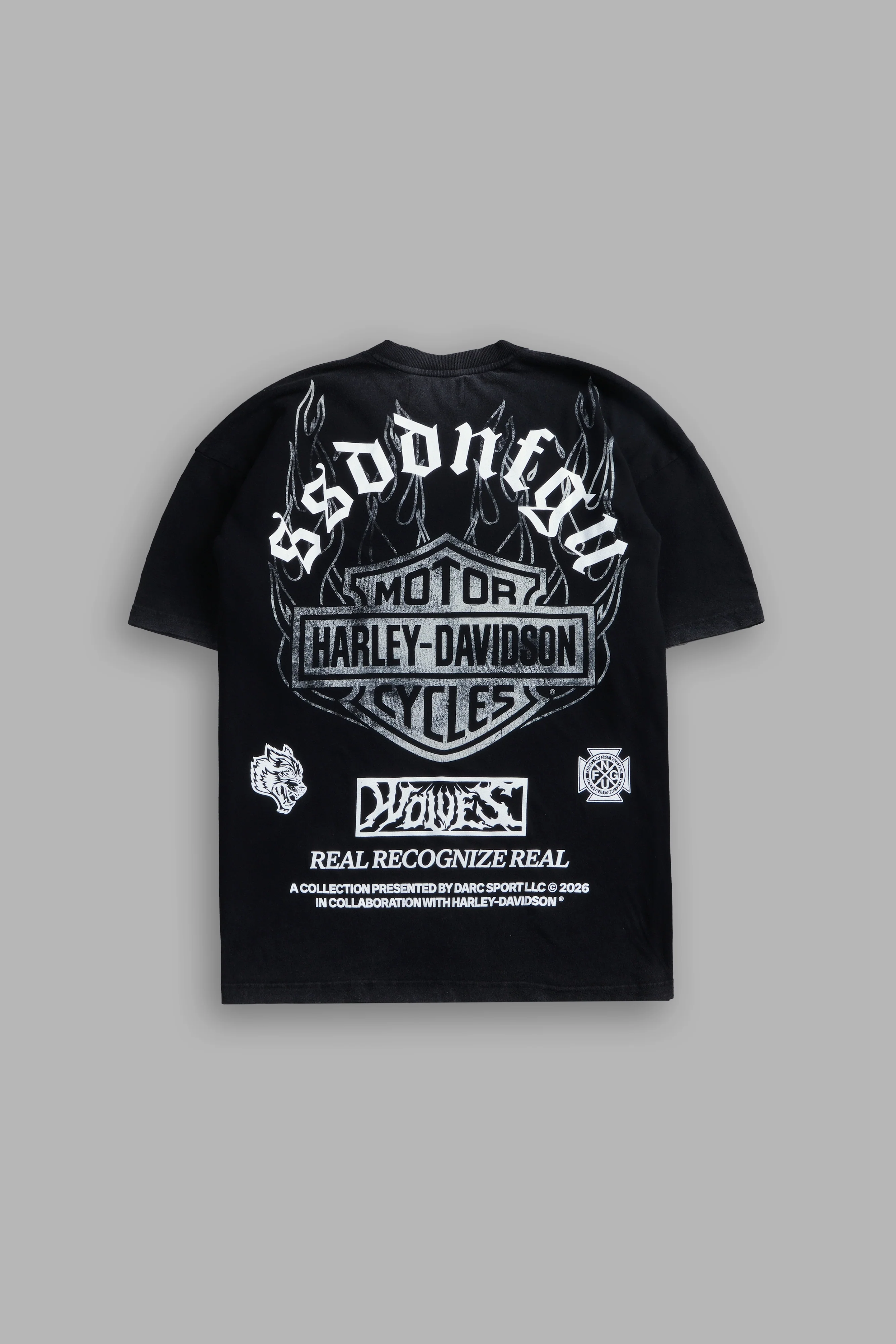 Inferno Wolf "Premium" Oversized Tee in Black - Image 3