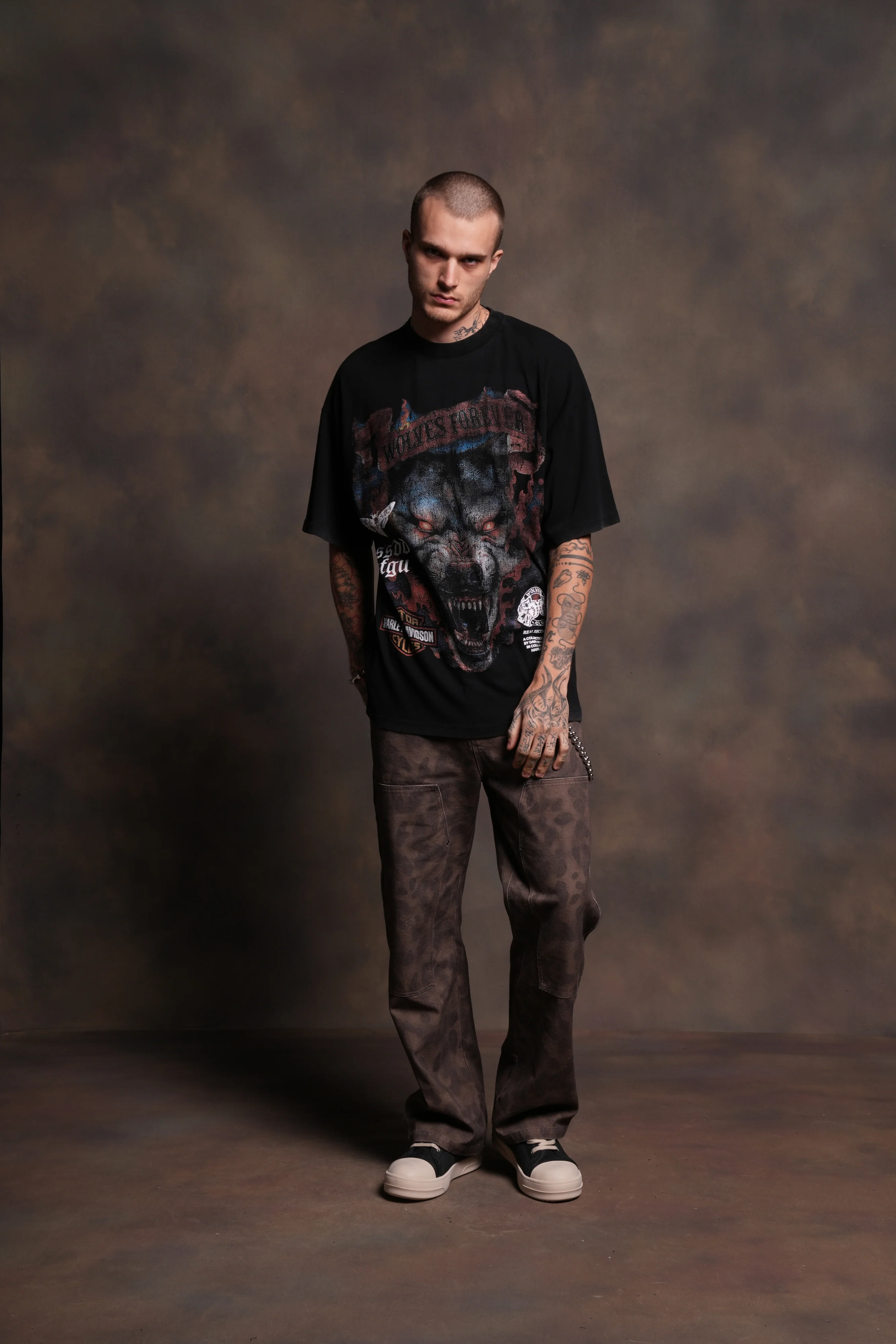 Inferno Wolf "Premium" Oversized Tee in Black - Image 5