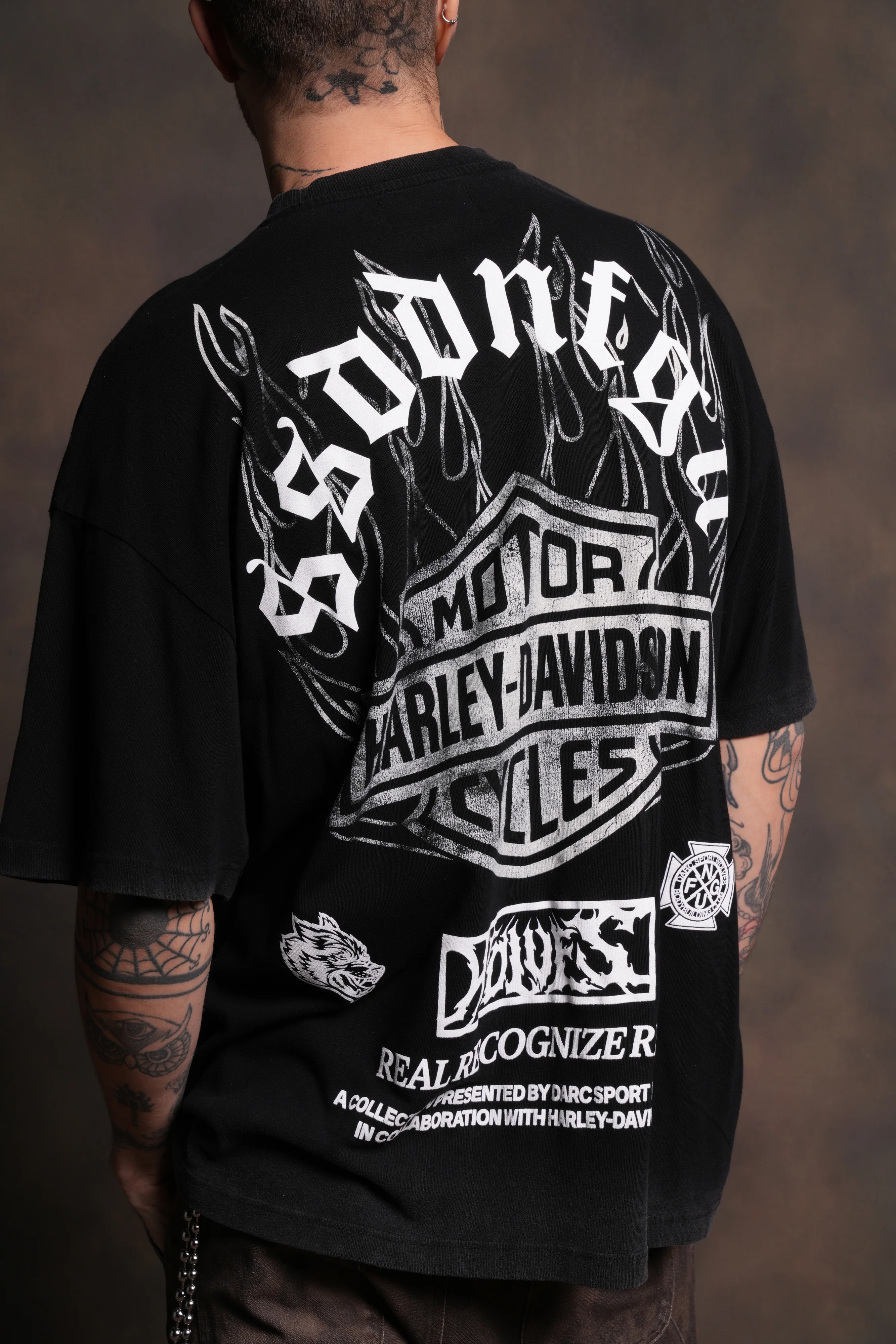 Inferno Wolf "Premium" Oversized Tee in Black - Image 8