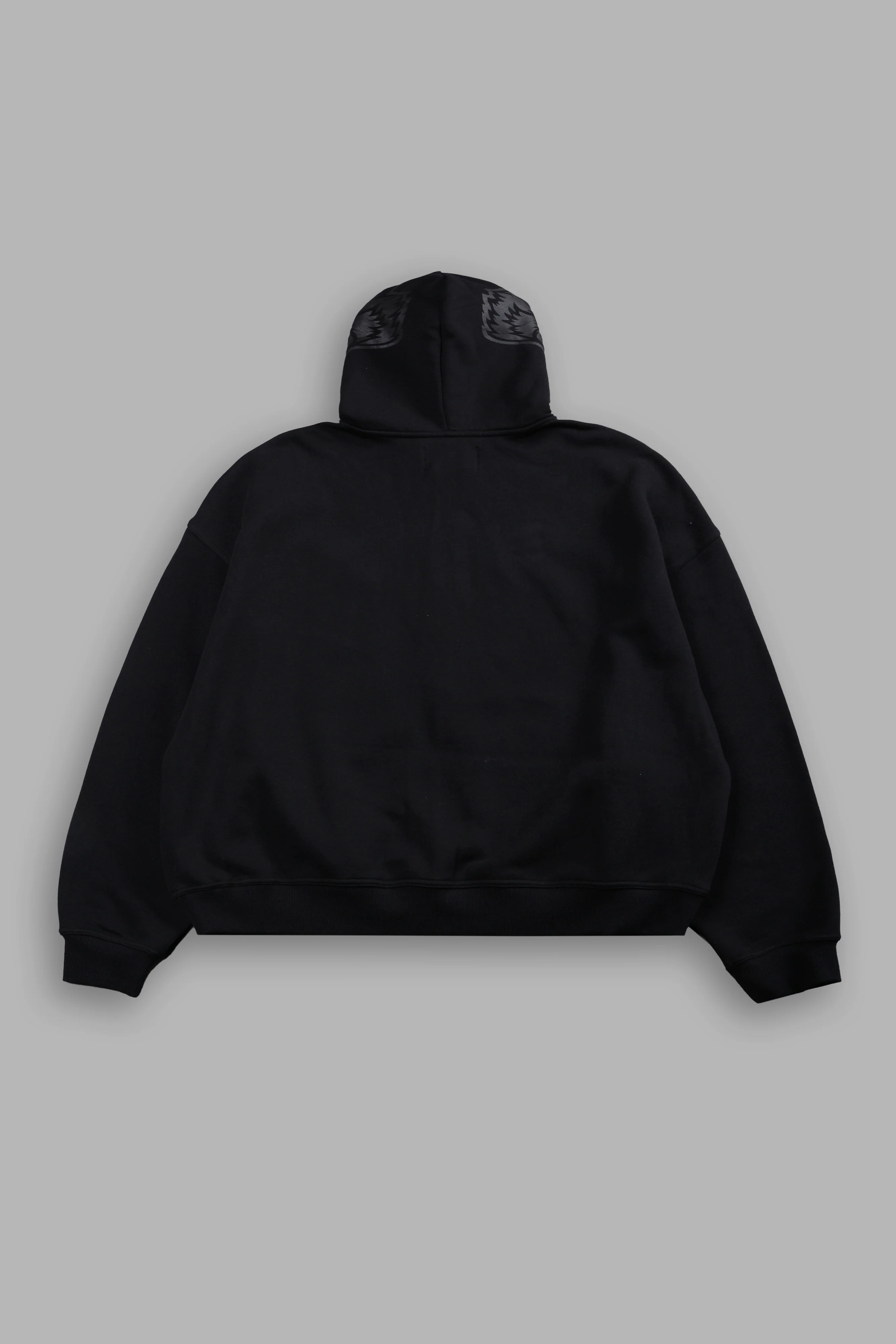 Inner Wolf Vex Double Zip Hoodie in Black - Image 3
